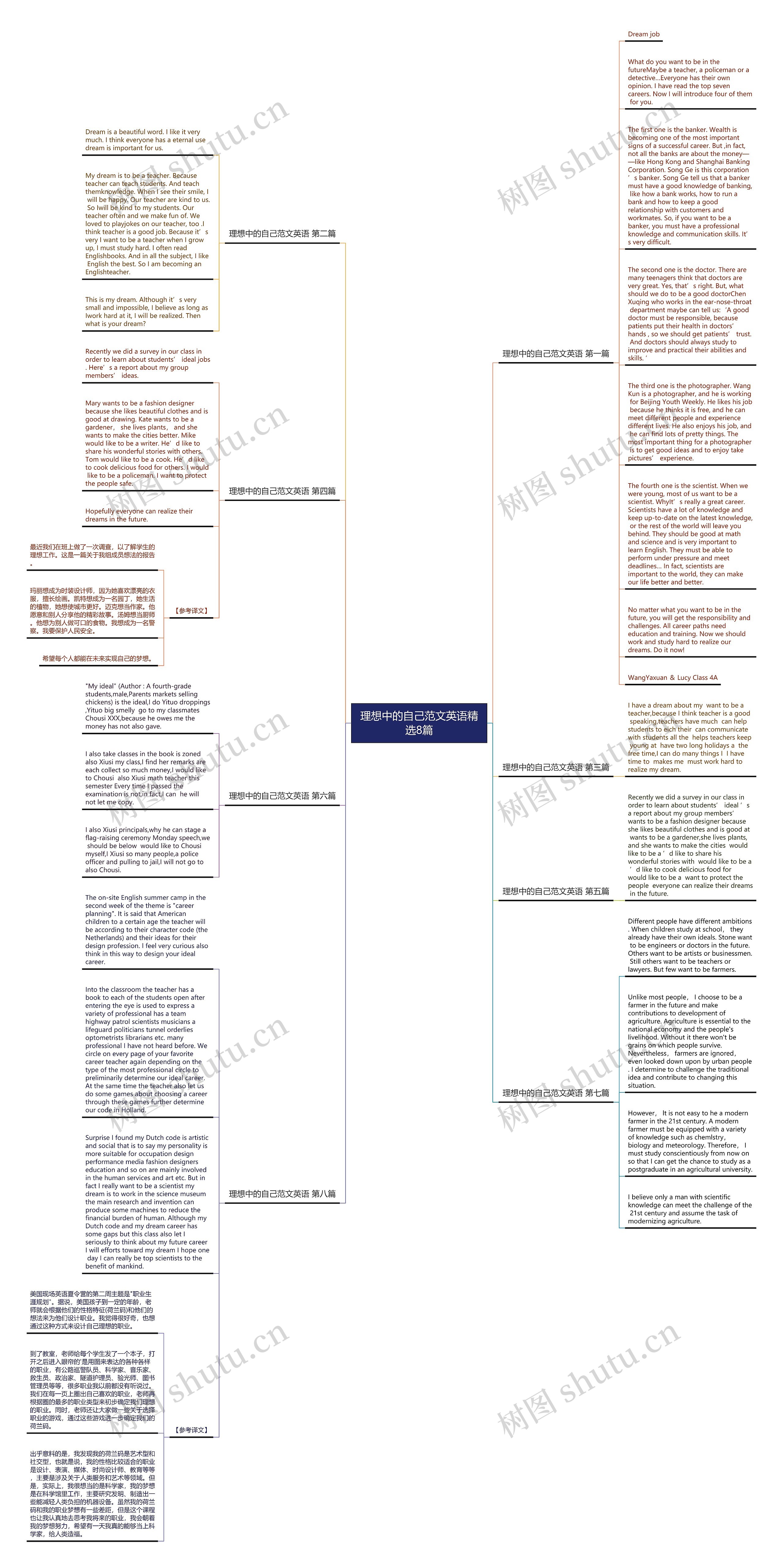 理想中的自己范文英语精选8篇思维导图