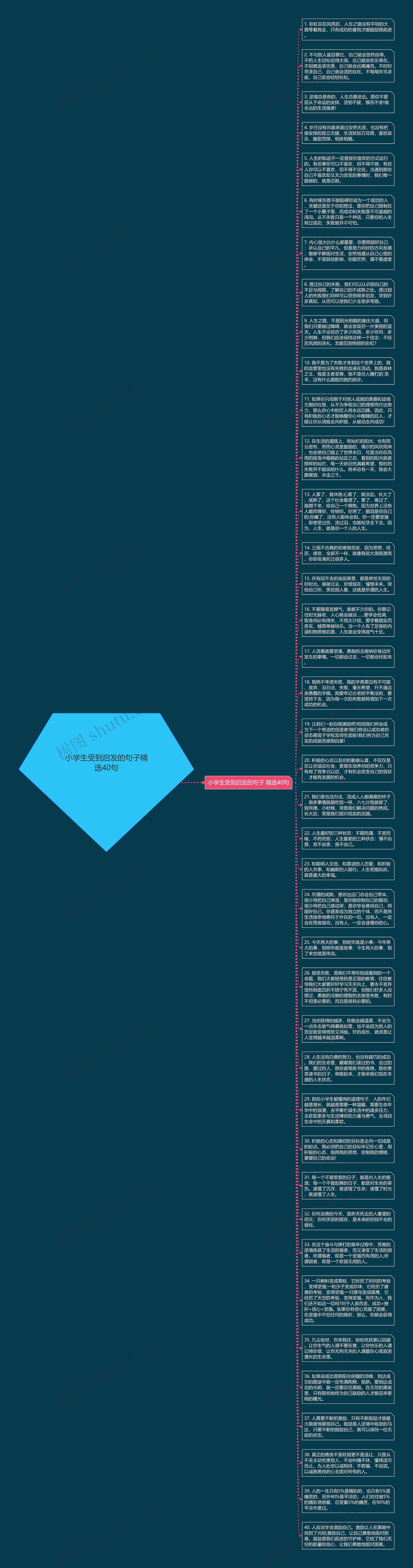 小学生受到启发的句子精选40句思维导图