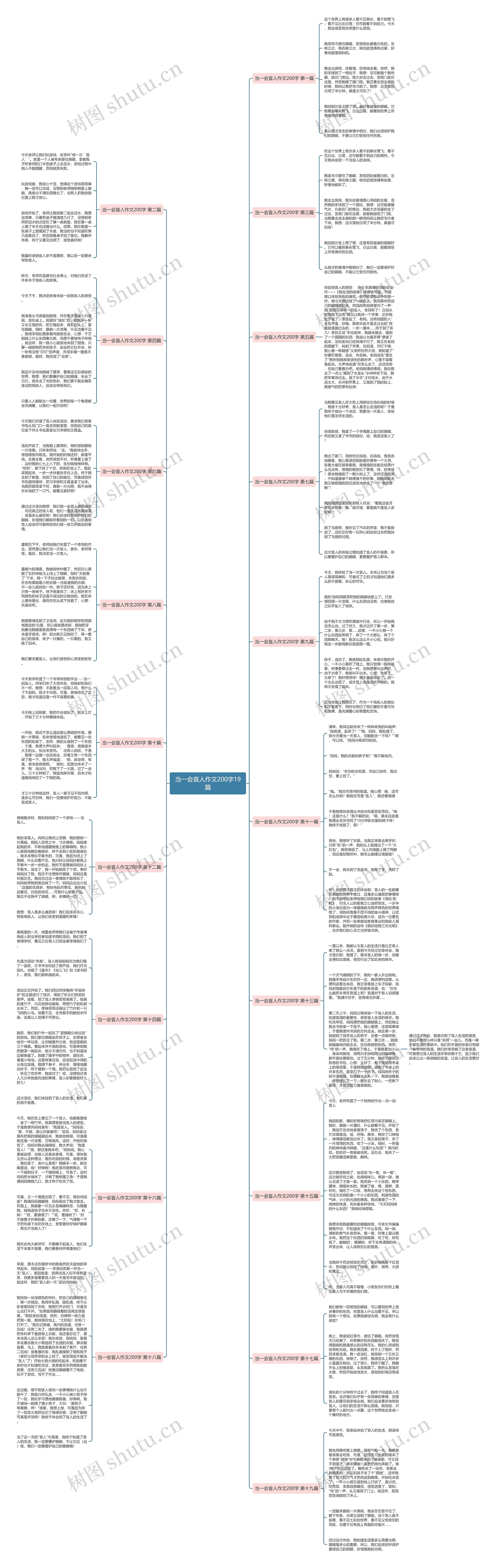 当一会盲人作文200字19篇思维导图