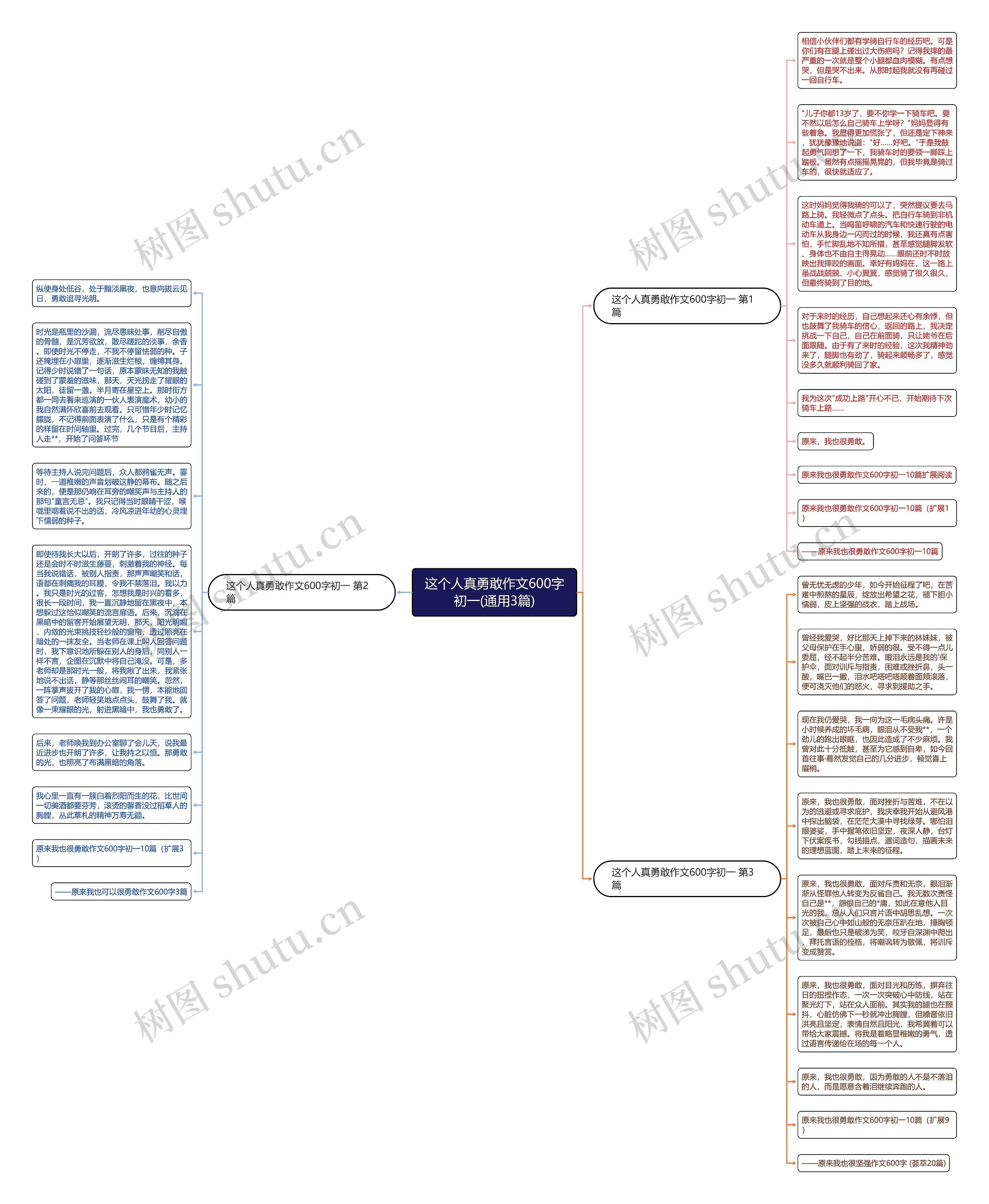 这个人真勇敢作文600字初一(通用3篇)思维导图