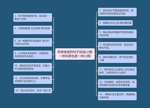 风景唯美的句子说说心情(一种风景也是一种心情)