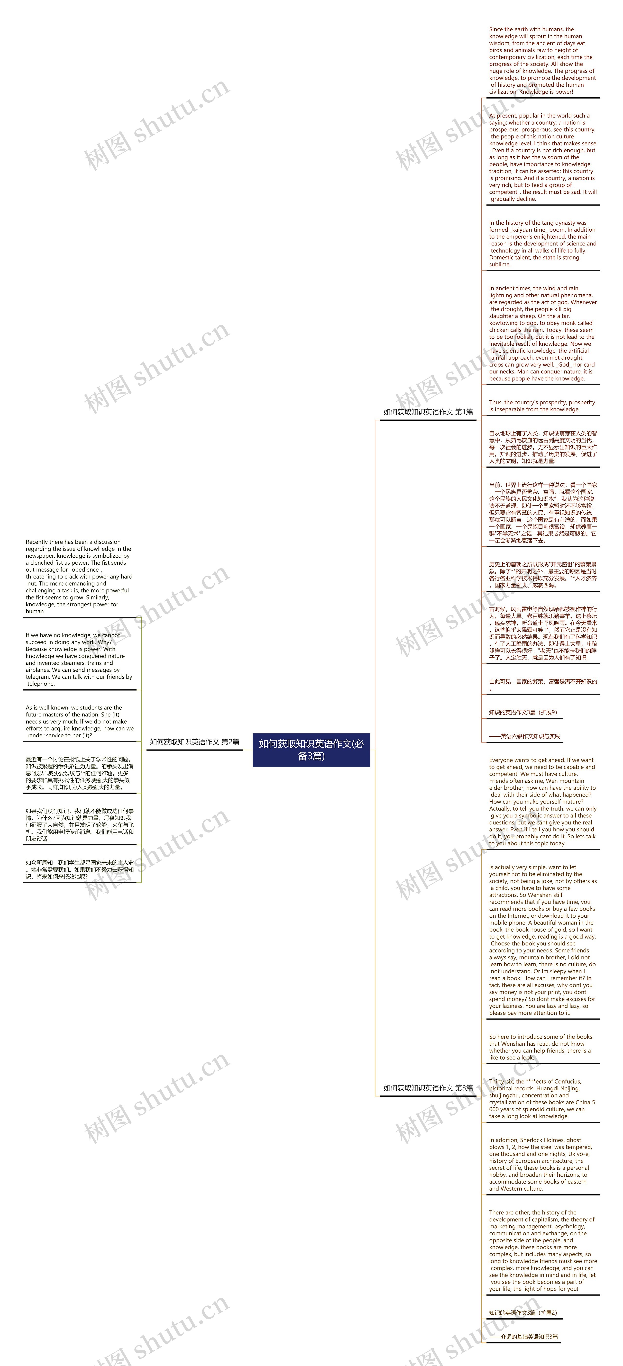 如何获取知识英语作文(必备3篇)思维导图