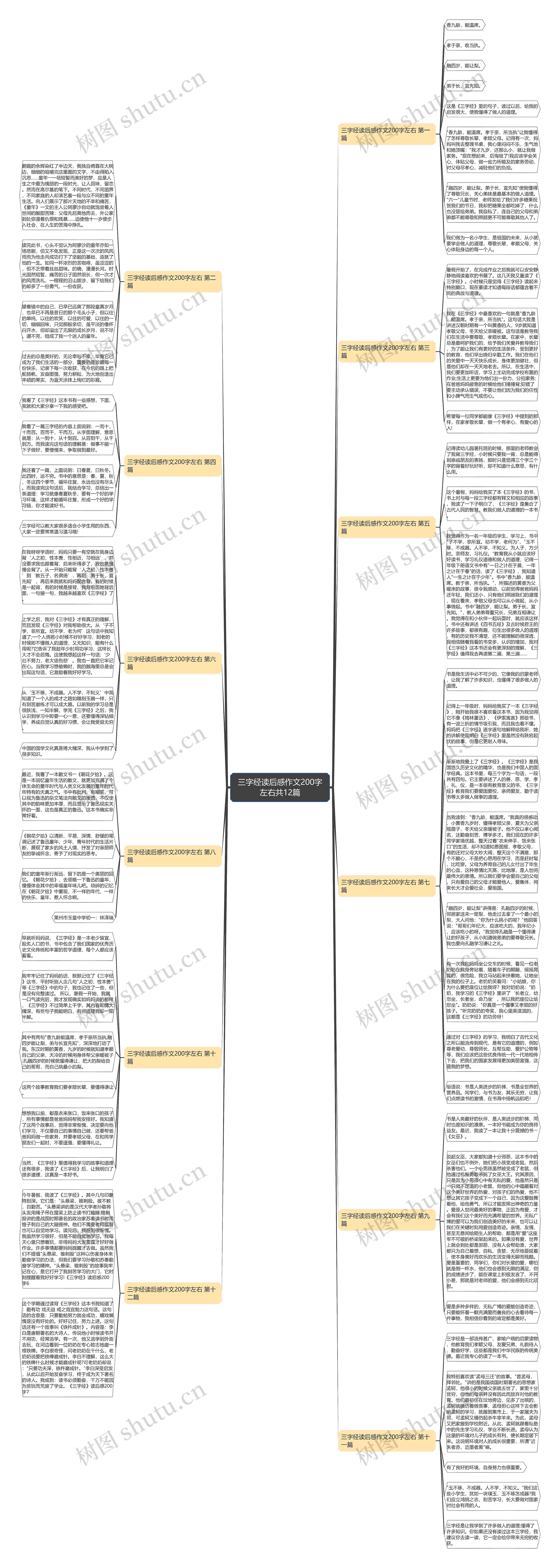 三字经读后感作文200字左右共12篇思维导图
