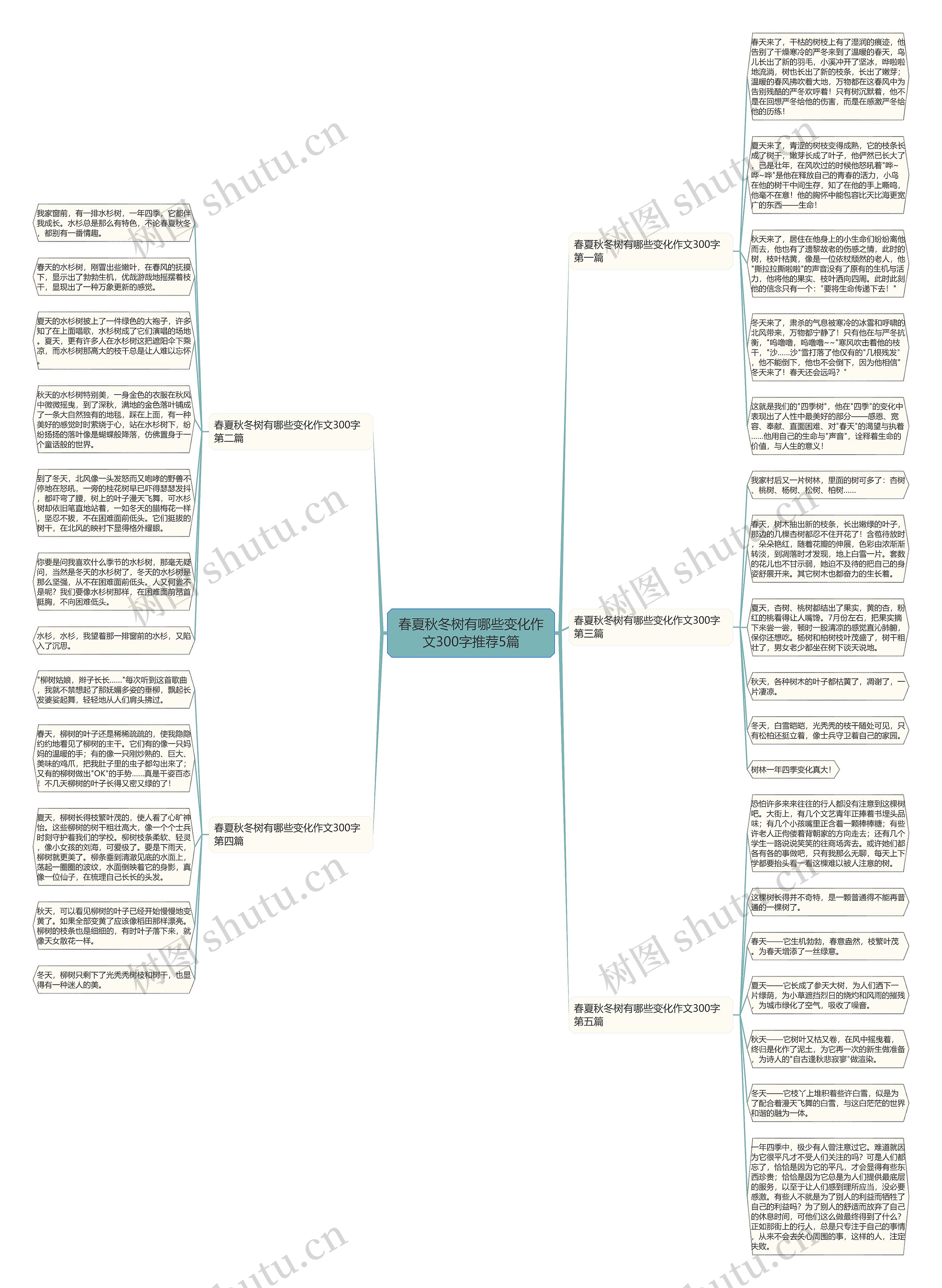 春夏秋冬树有哪些变化作文300字推荐5篇 春夏秋冬树有哪些变化作文300字推荐5篇