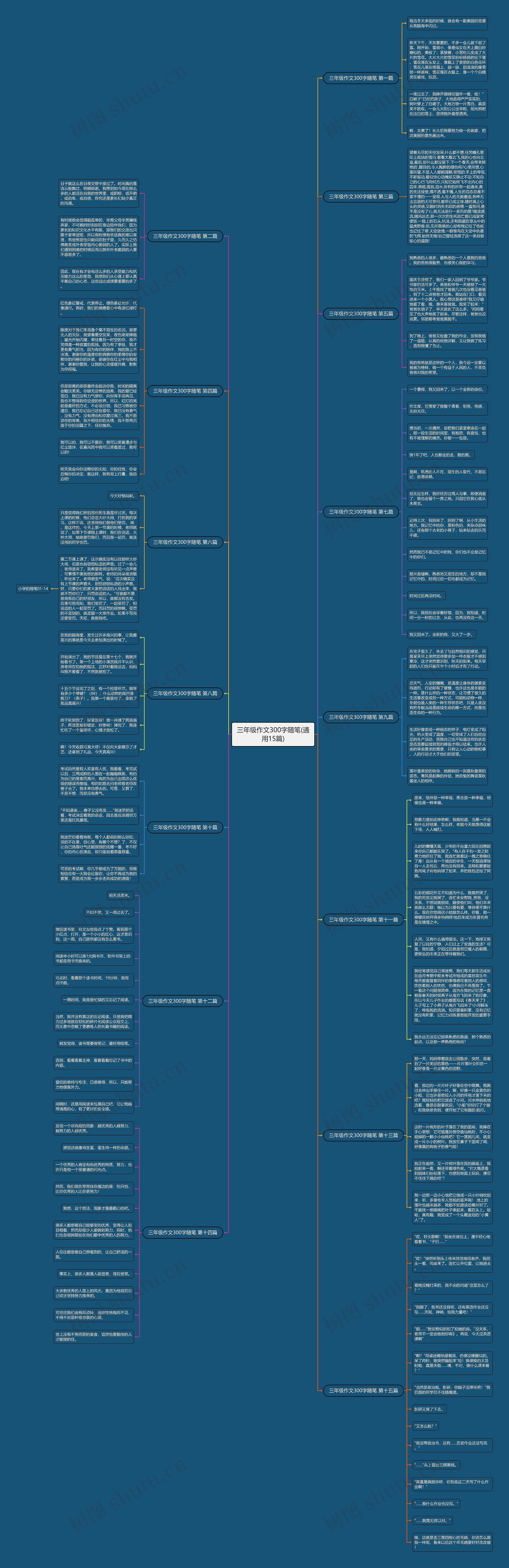 三年级作文300字随笔(通用15篇)思维导图