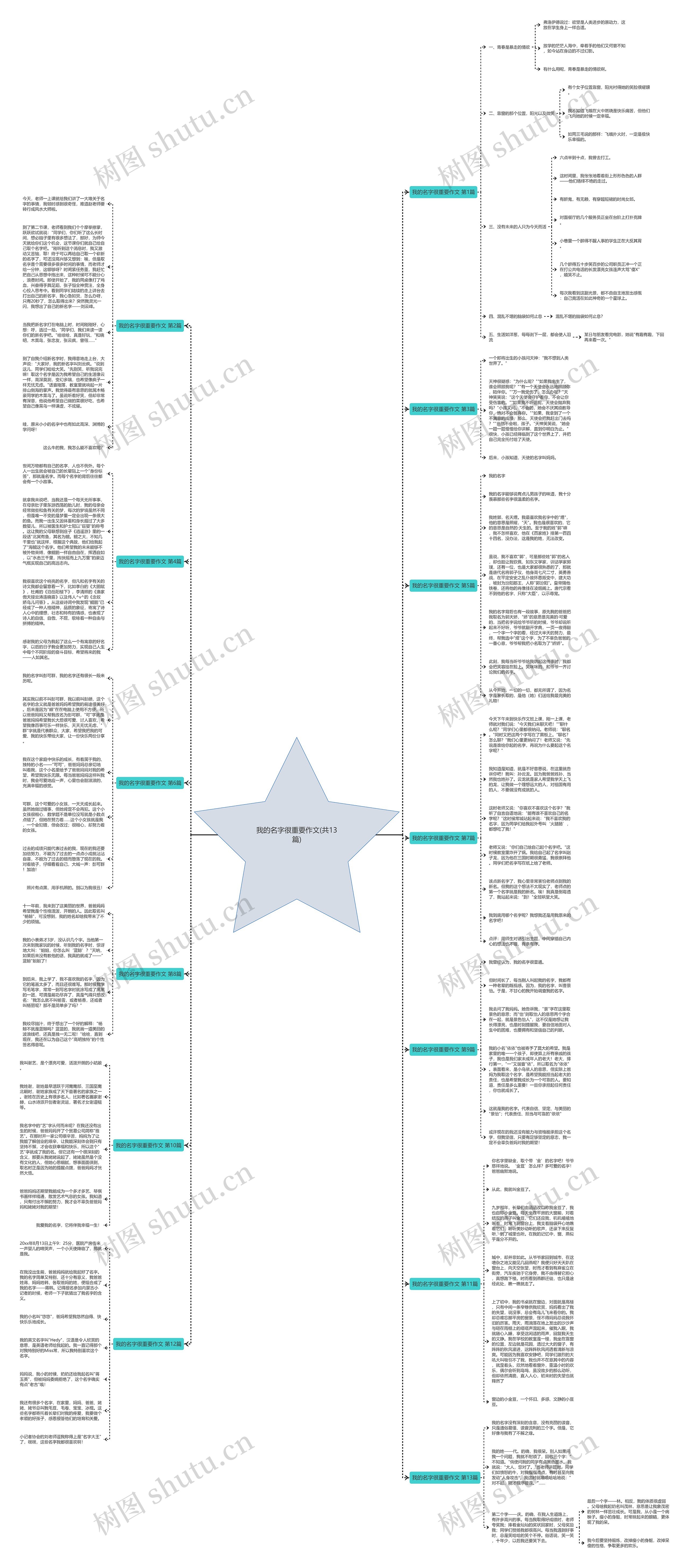 我的名字很重要作文(共13篇)思维导图
