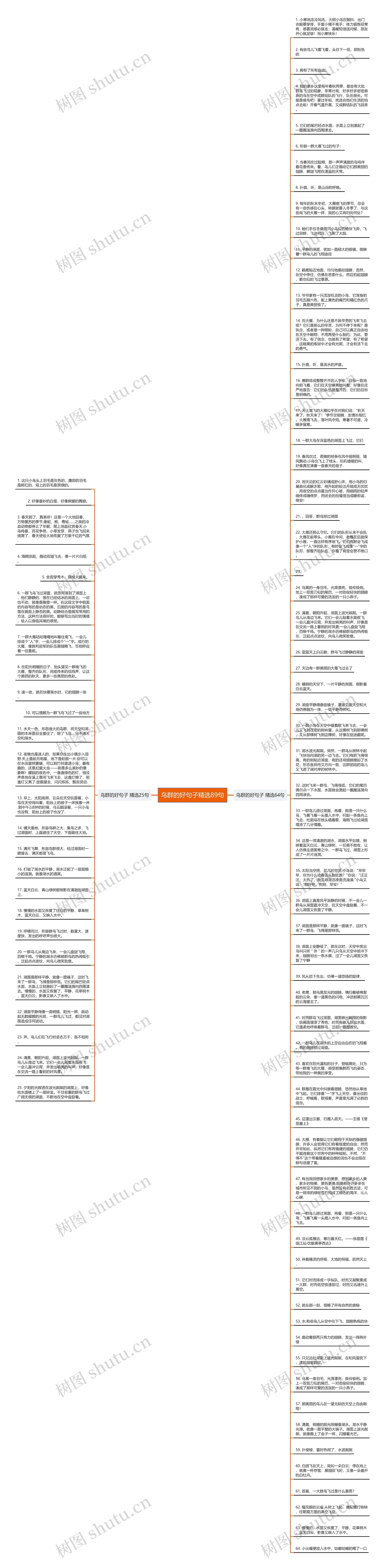 鸟群的好句子精选89句思维导图