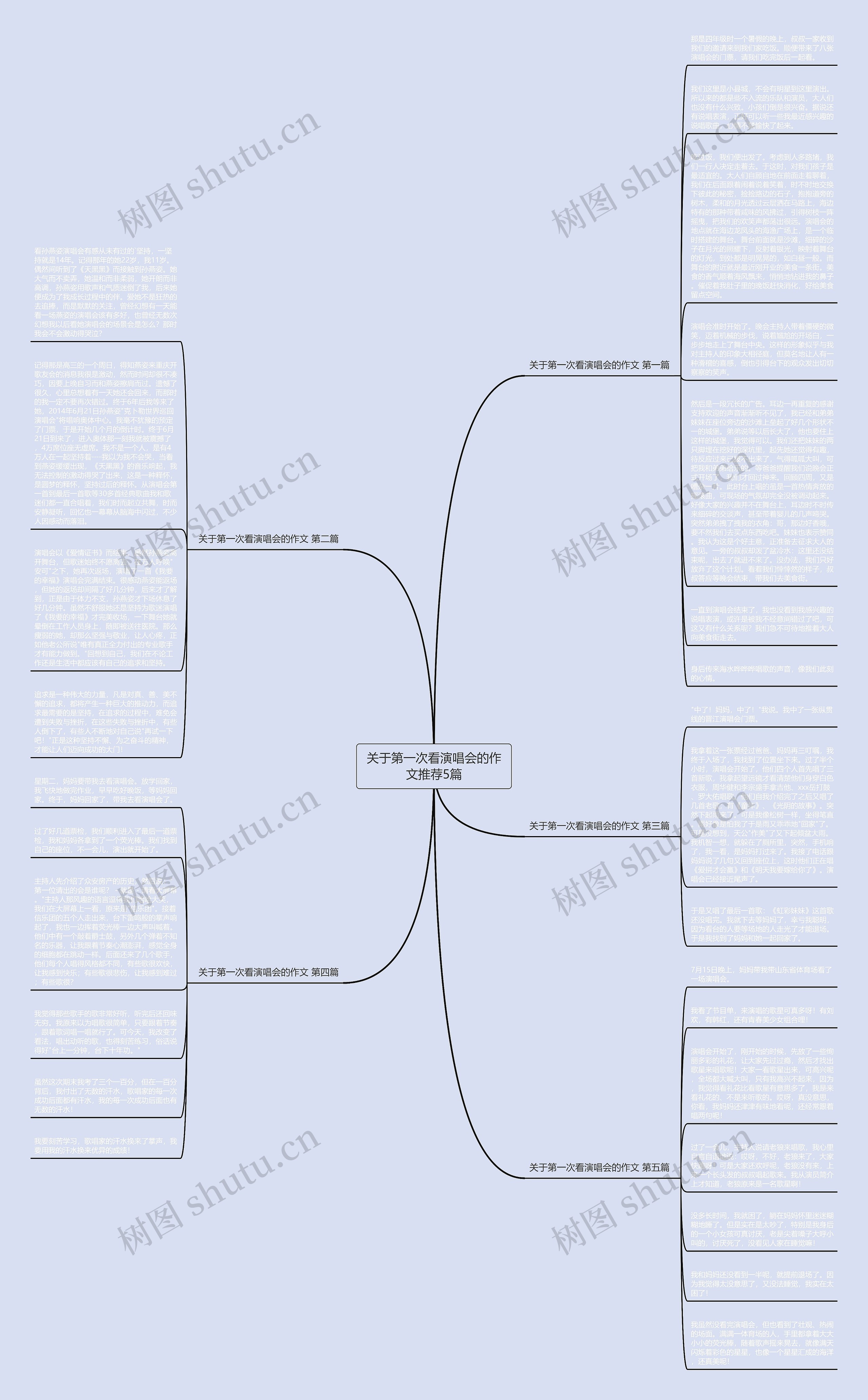 关于第一次看演唱会的作文推荐5篇思维导图