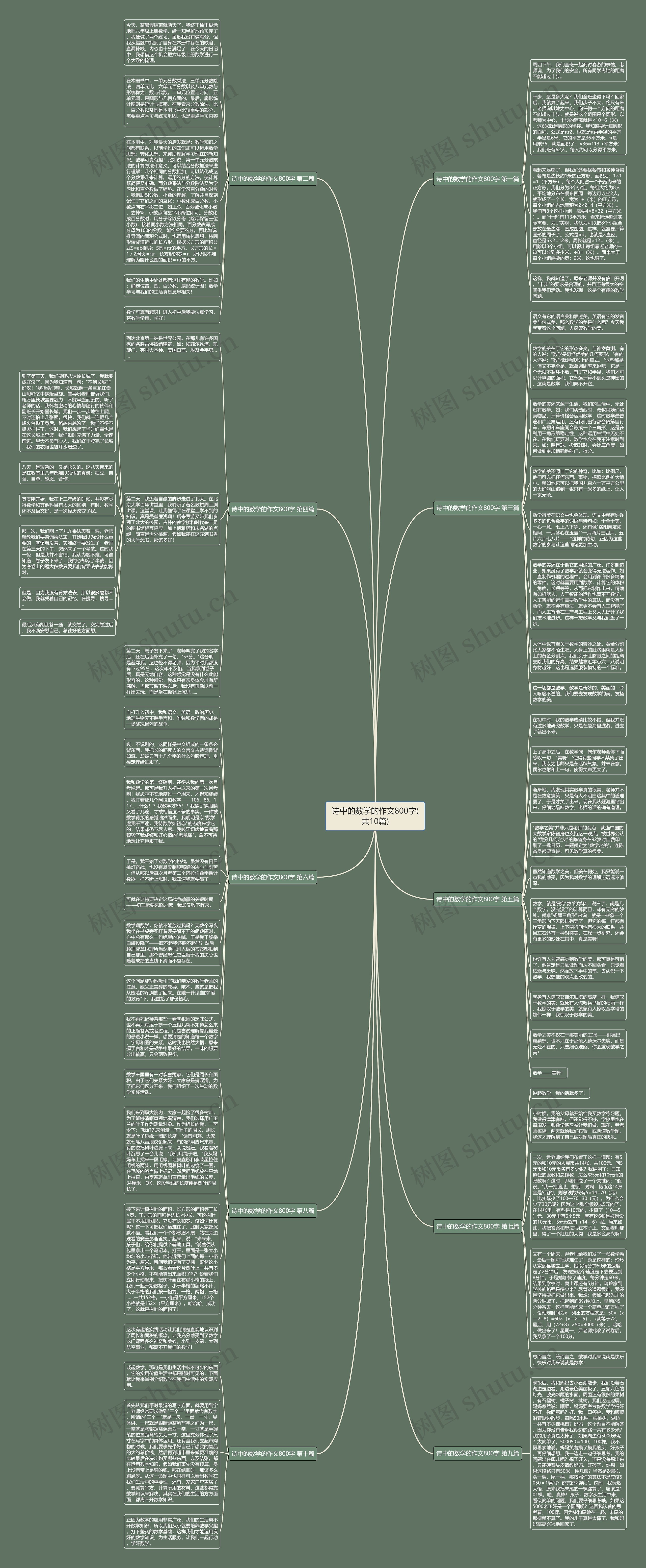 诗中的数学的作文800字(共10篇)思维导图
