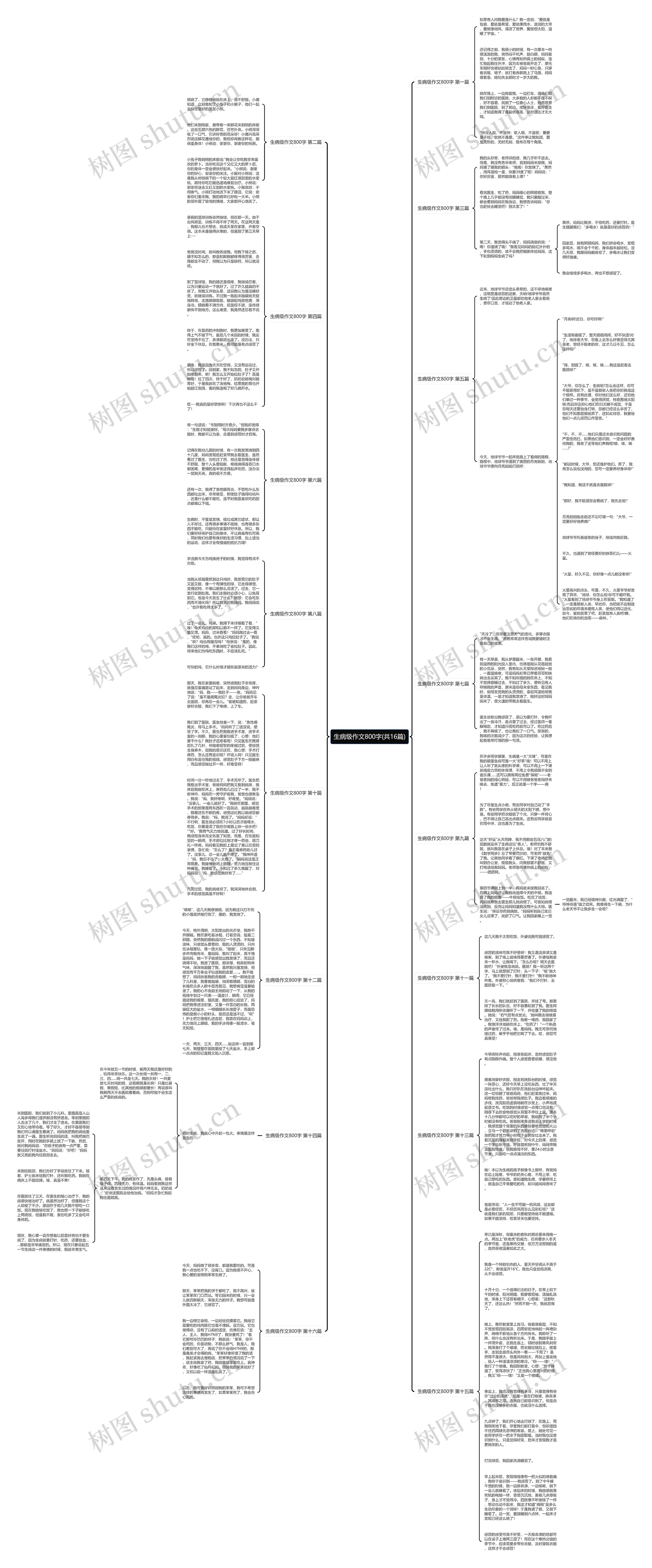 生病级作文800字(共16篇)