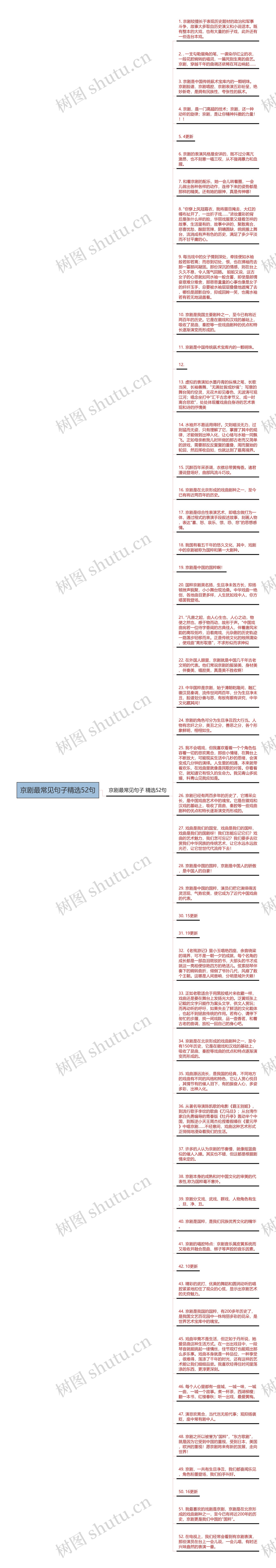 京剧最常见句子精选52句思维导图