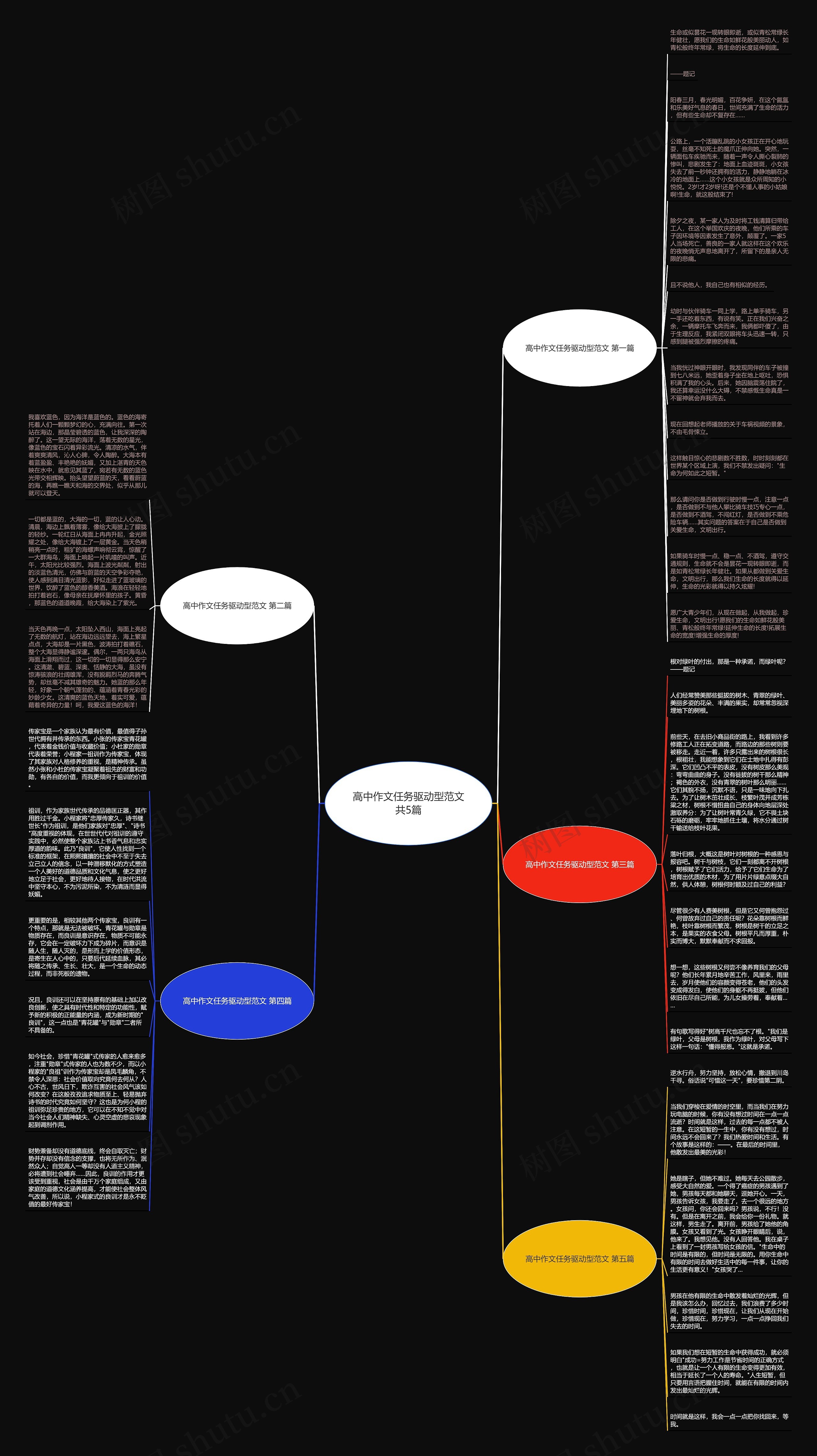高中作文任务驱动型范文共5篇思维导图
