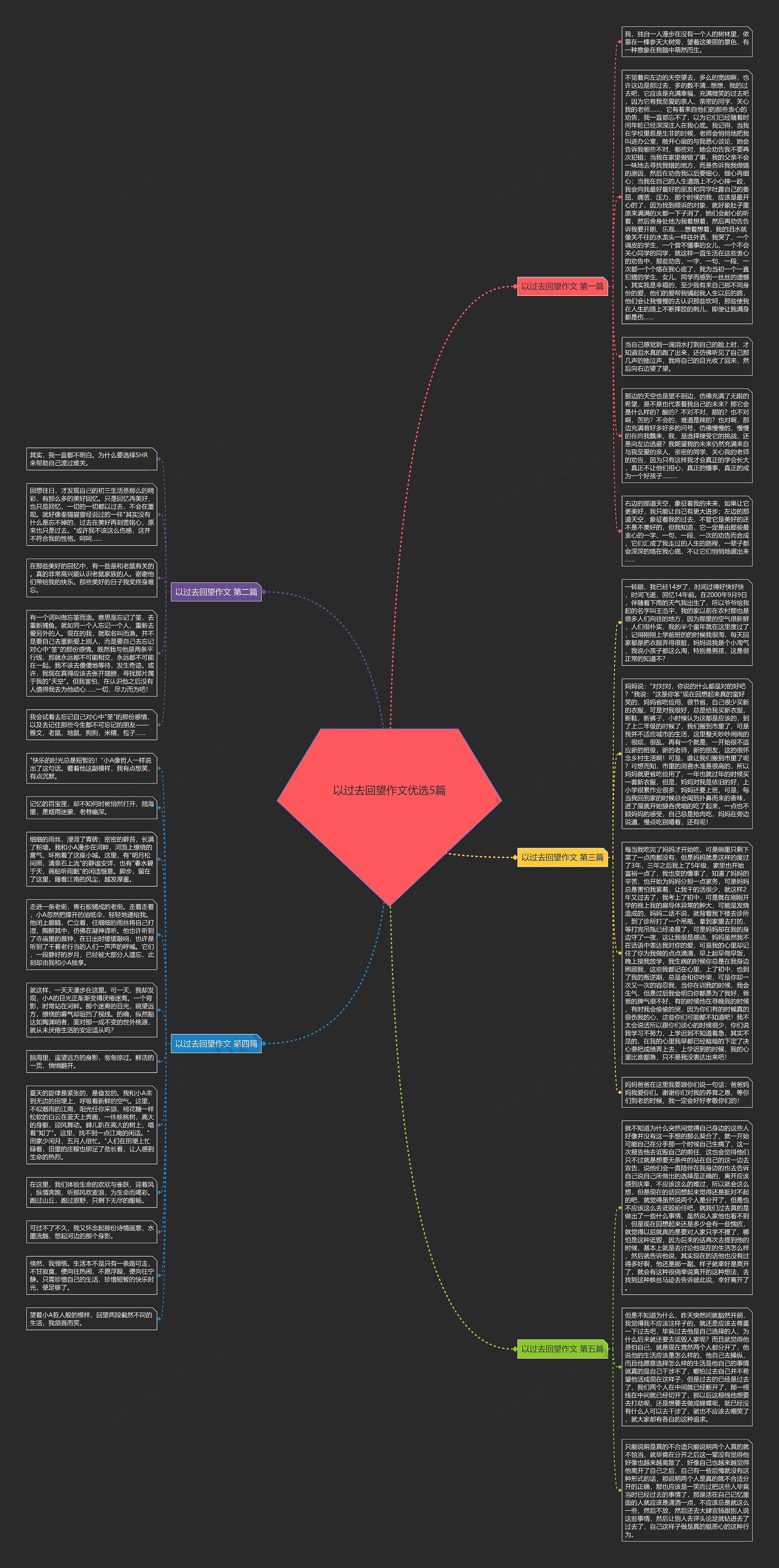 以过去回望作文优选5篇思维导图