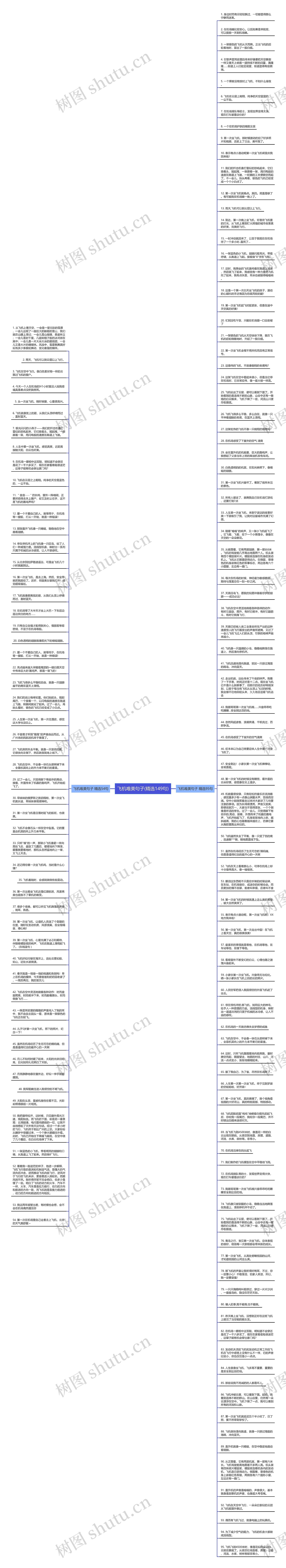 飞机唯美句子(精选149句)思维导图