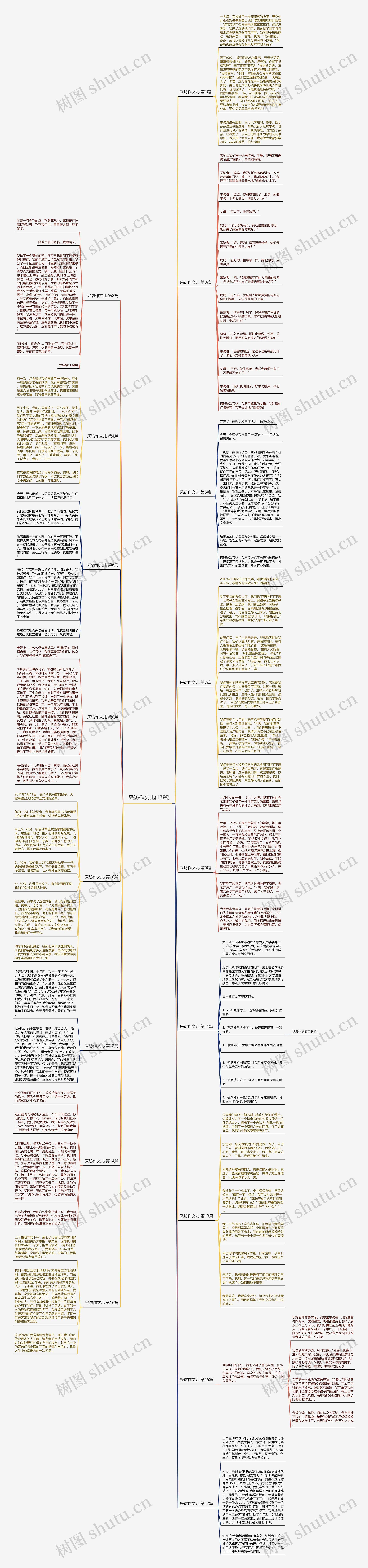采访作文儿(17篇)思维导图