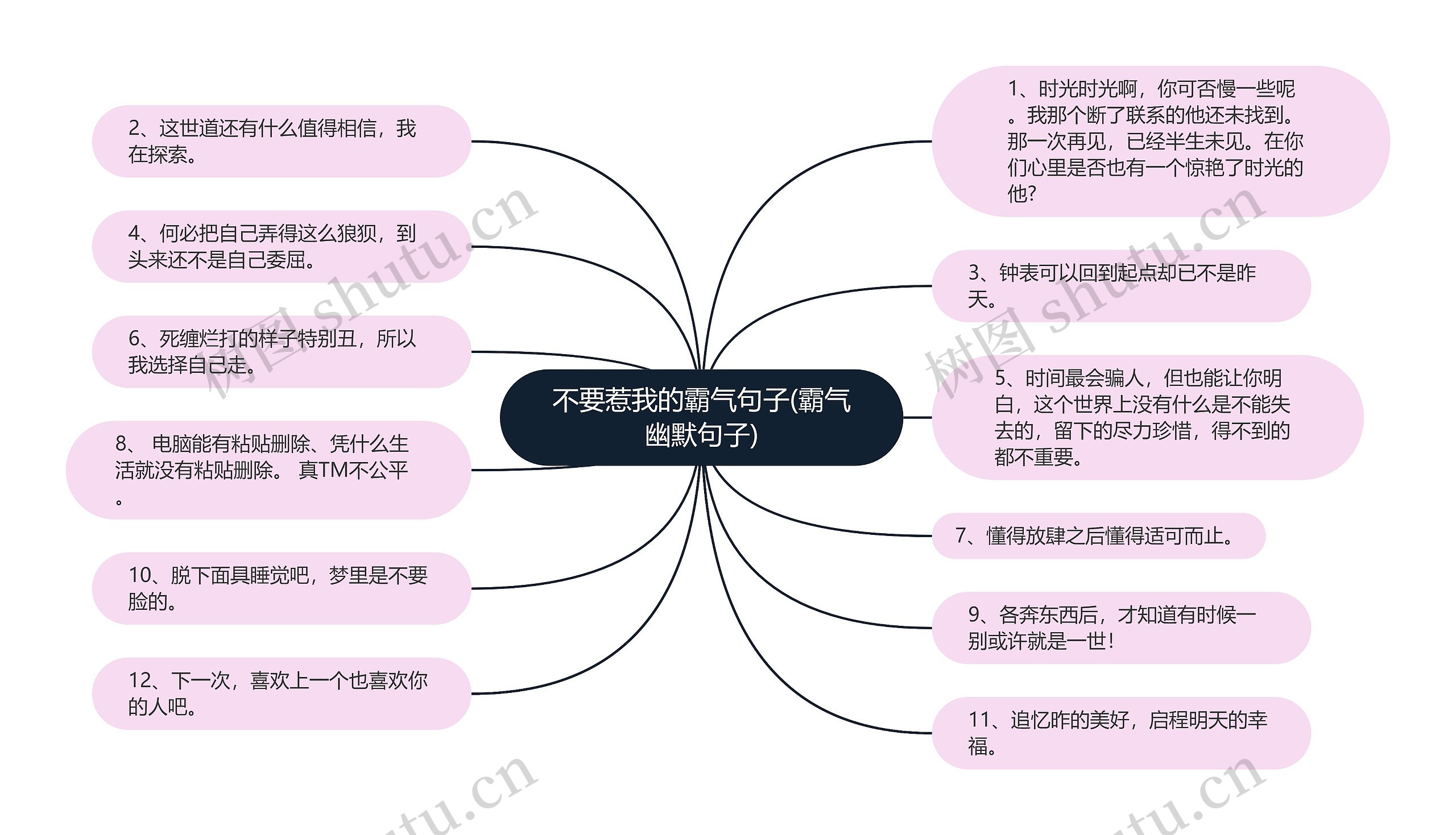 不要惹我的霸气句子(霸气幽默句子)思维导图