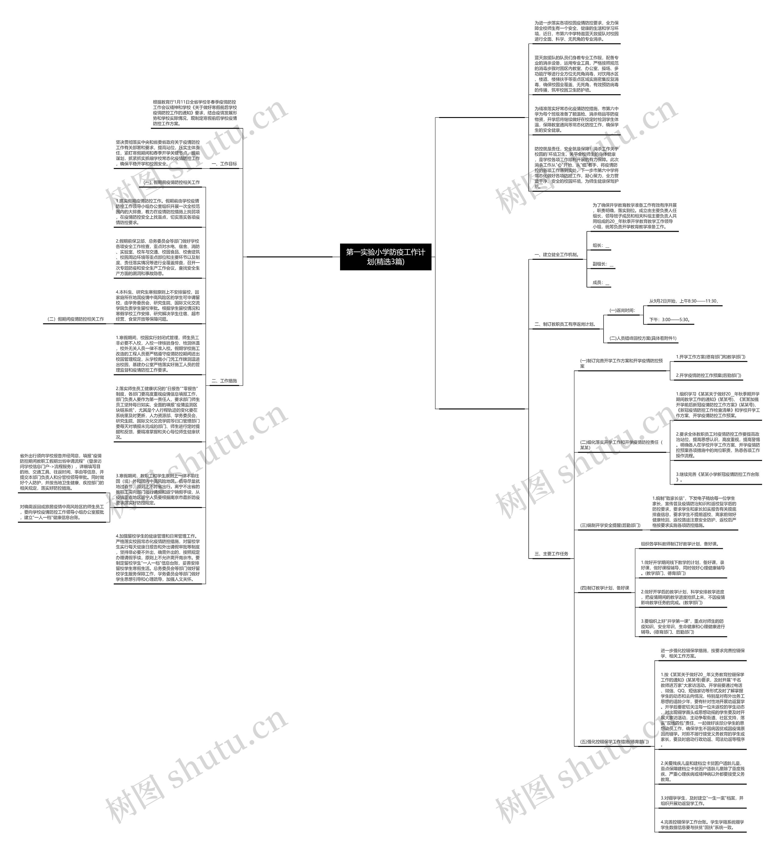 第一实验小学防疫工作计划(精选3篇)思维导图