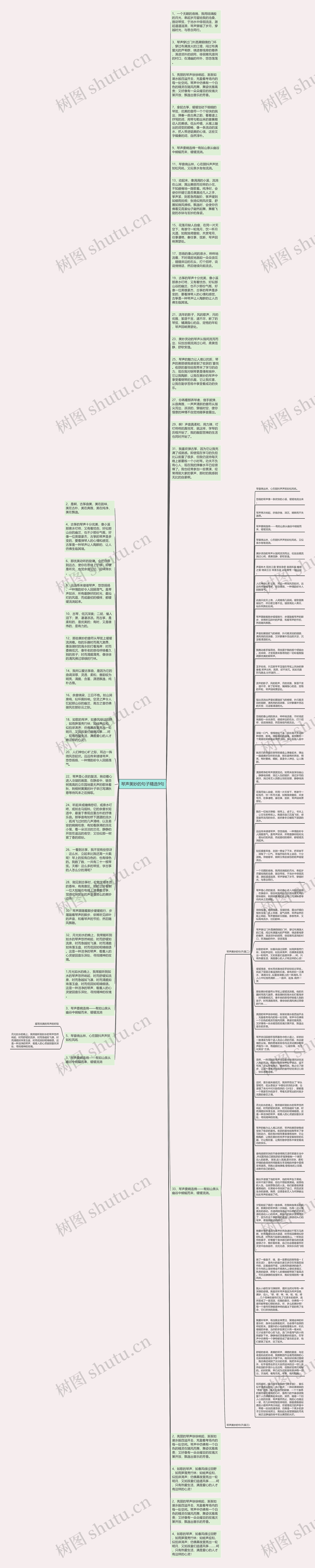 琴声美妙的句子精选9句思维导图高清图 琴声美妙的句子精选9句思维导图