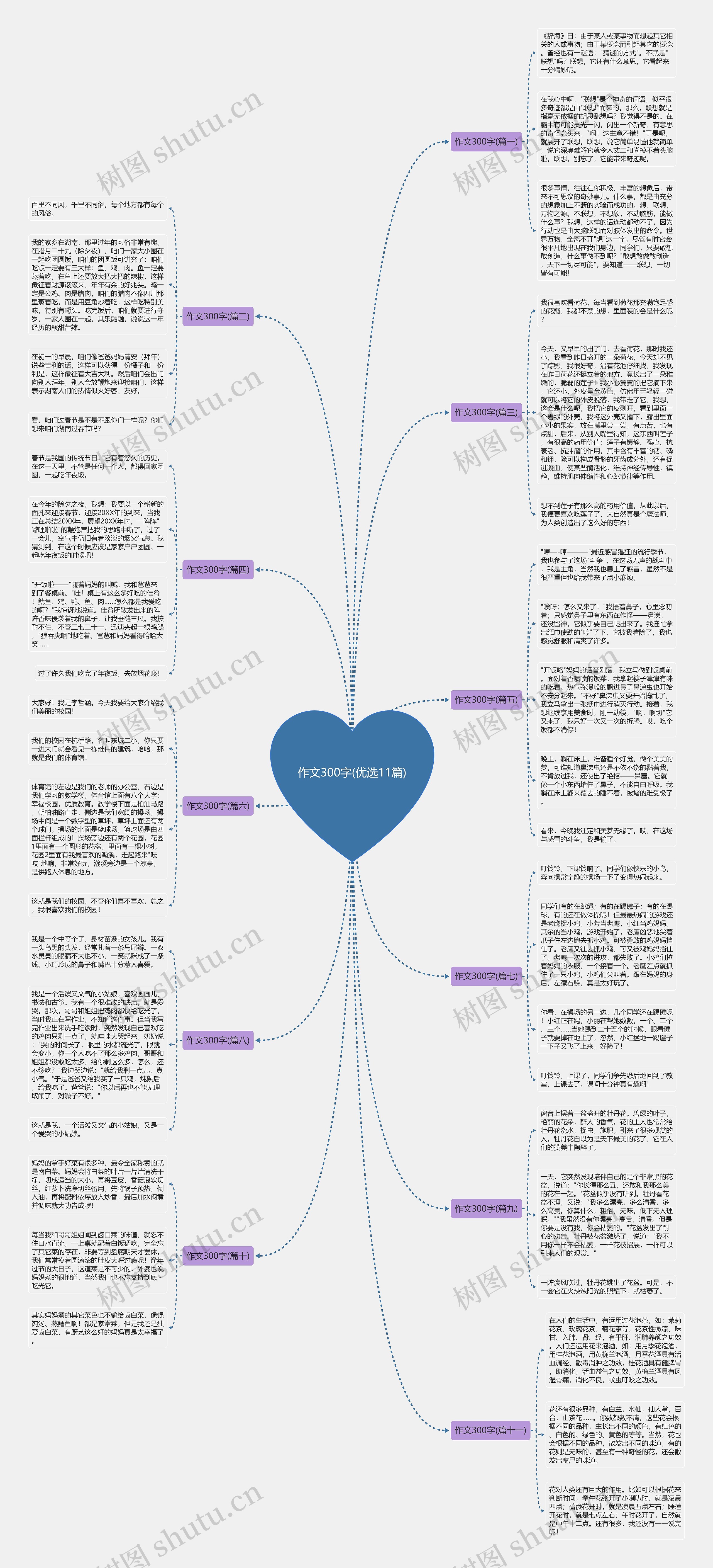作文300字(优选11篇)思维导图