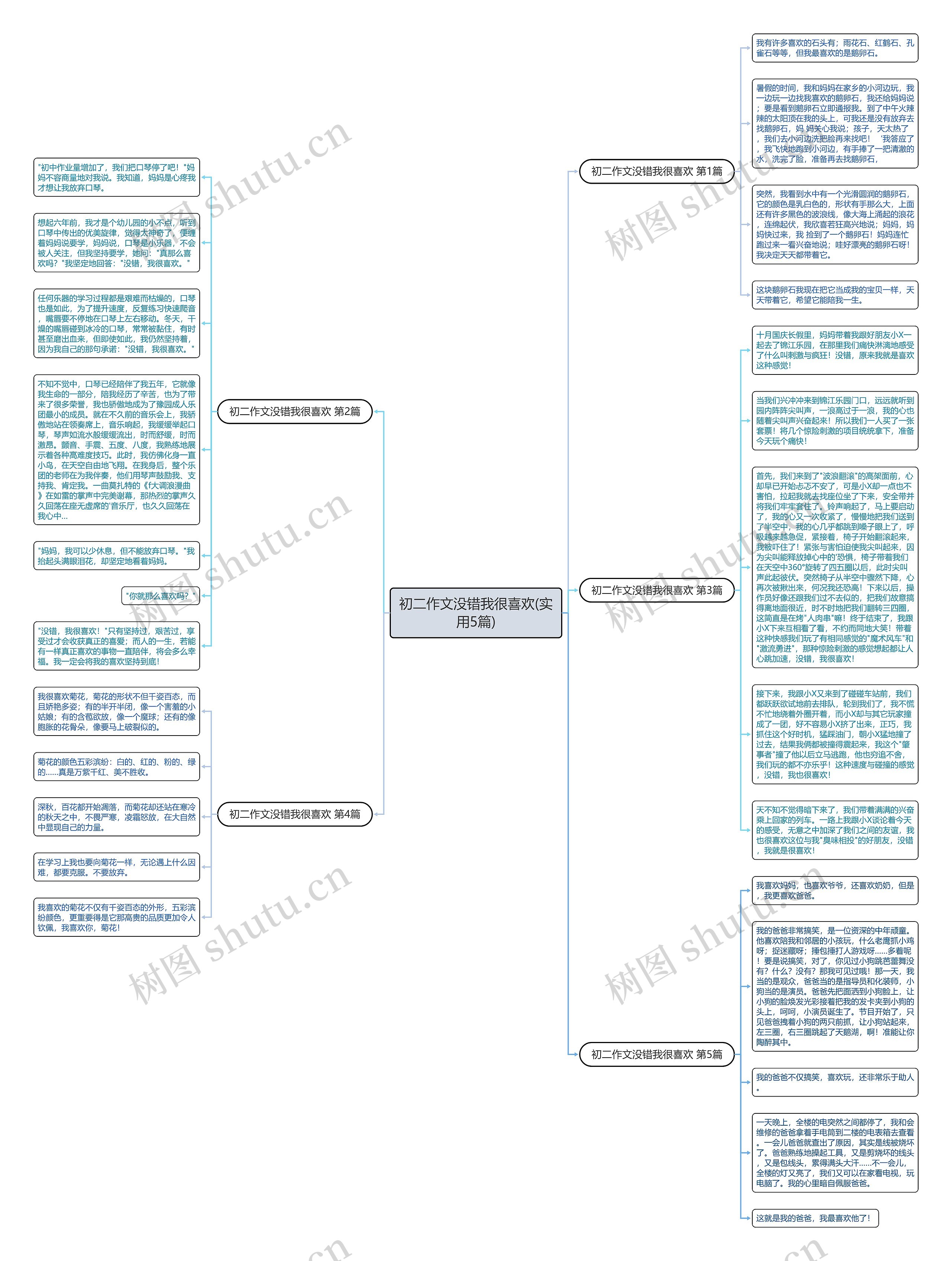 初二作文没错我很喜欢(实用5篇)思维导图