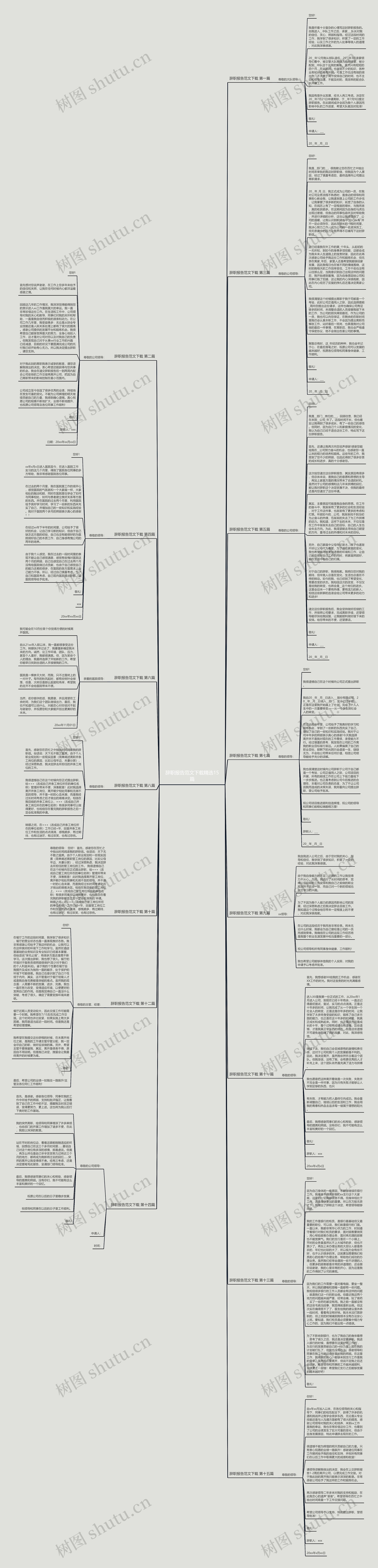 辞职报告范文下载精选15篇思维导图
