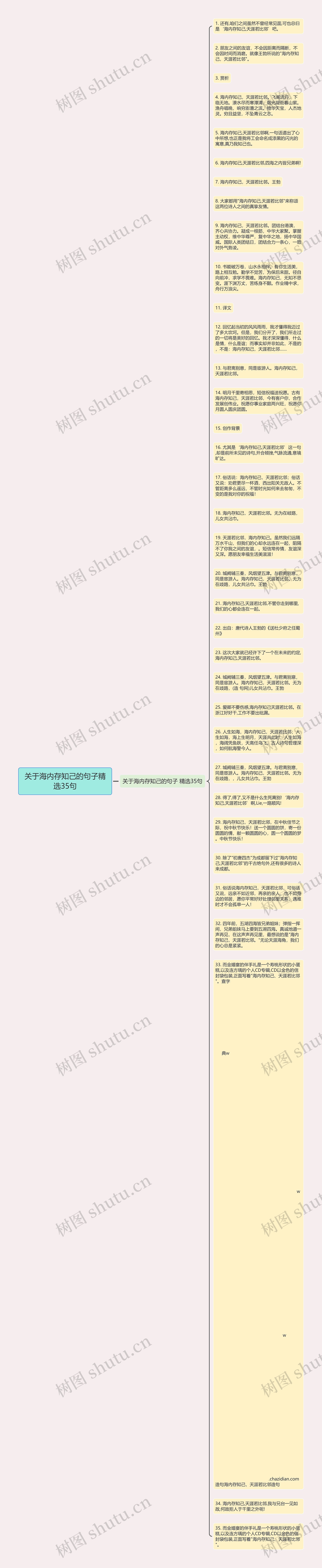 关于海内存知己的句子精选35句思维导图