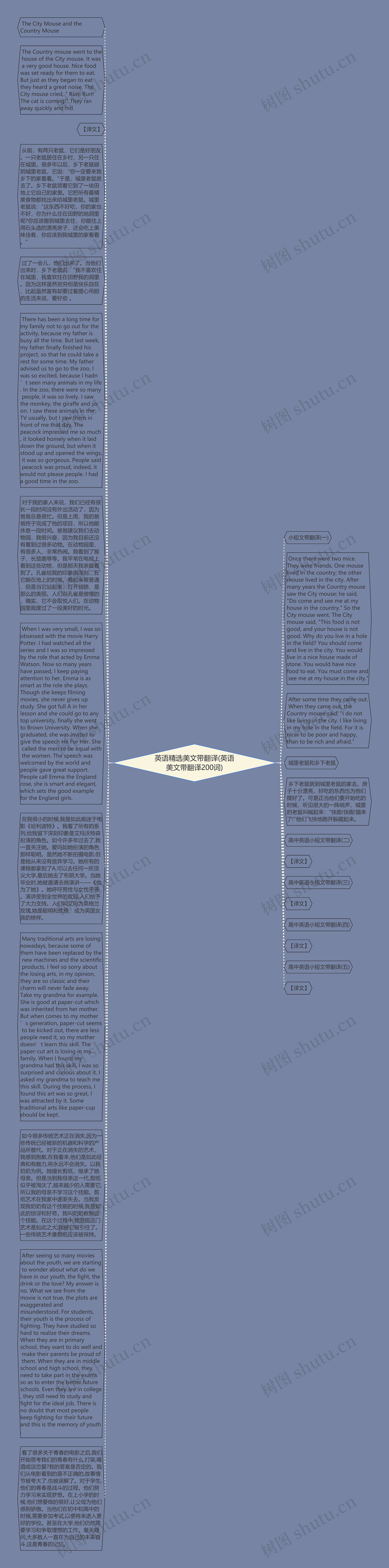 英语精选美文带翻译(英语美文带翻译200词)思维导图