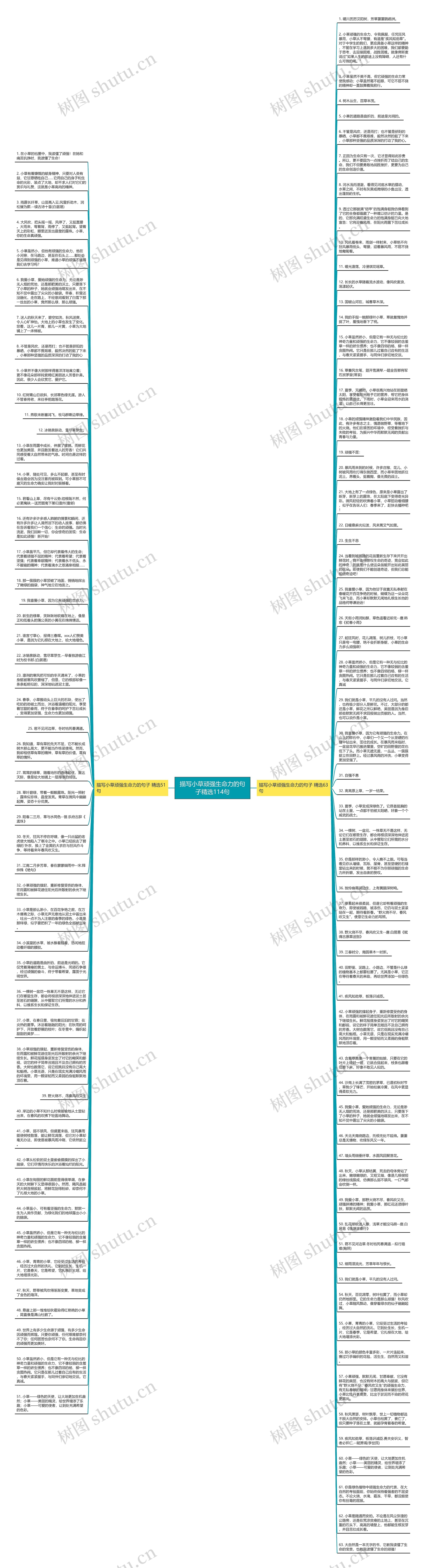 描写小草顽强生命力的句子精选114句思维导图