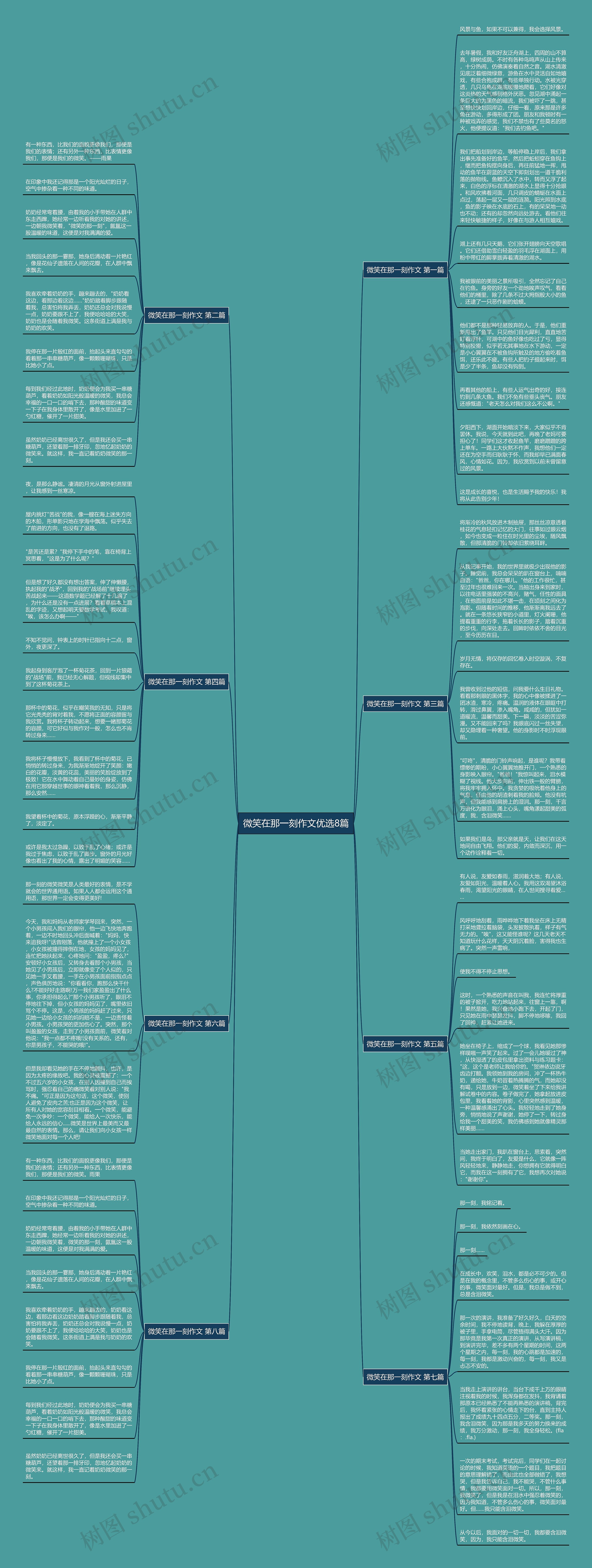 微笑在那一刻作文优选8篇思维导图