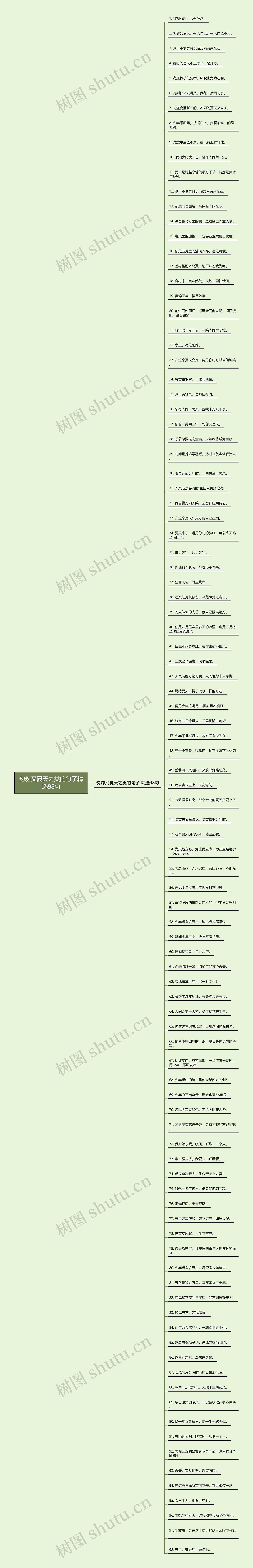 匆匆又夏天之类的句子精选98句