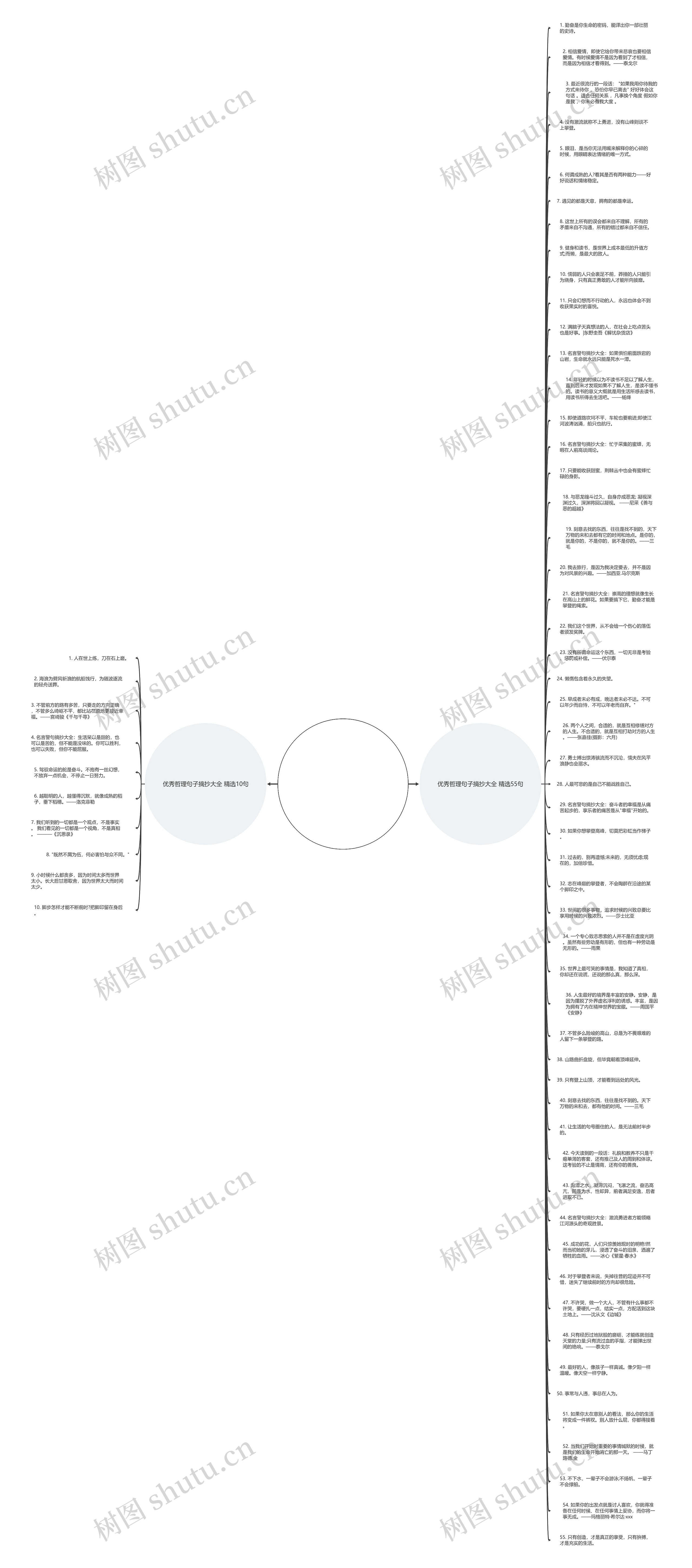 优秀哲理句子摘抄大全精选65句思维导图
