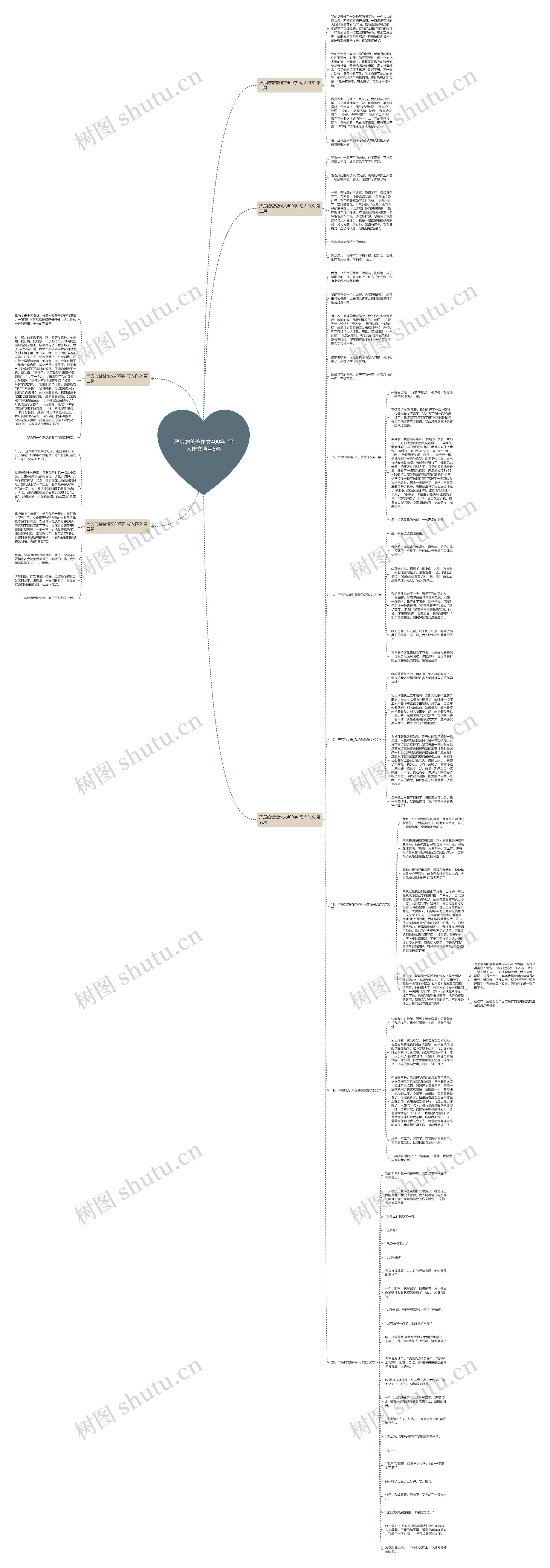 严厉的爸爸作文400字_写人作文通用5篇思维导图