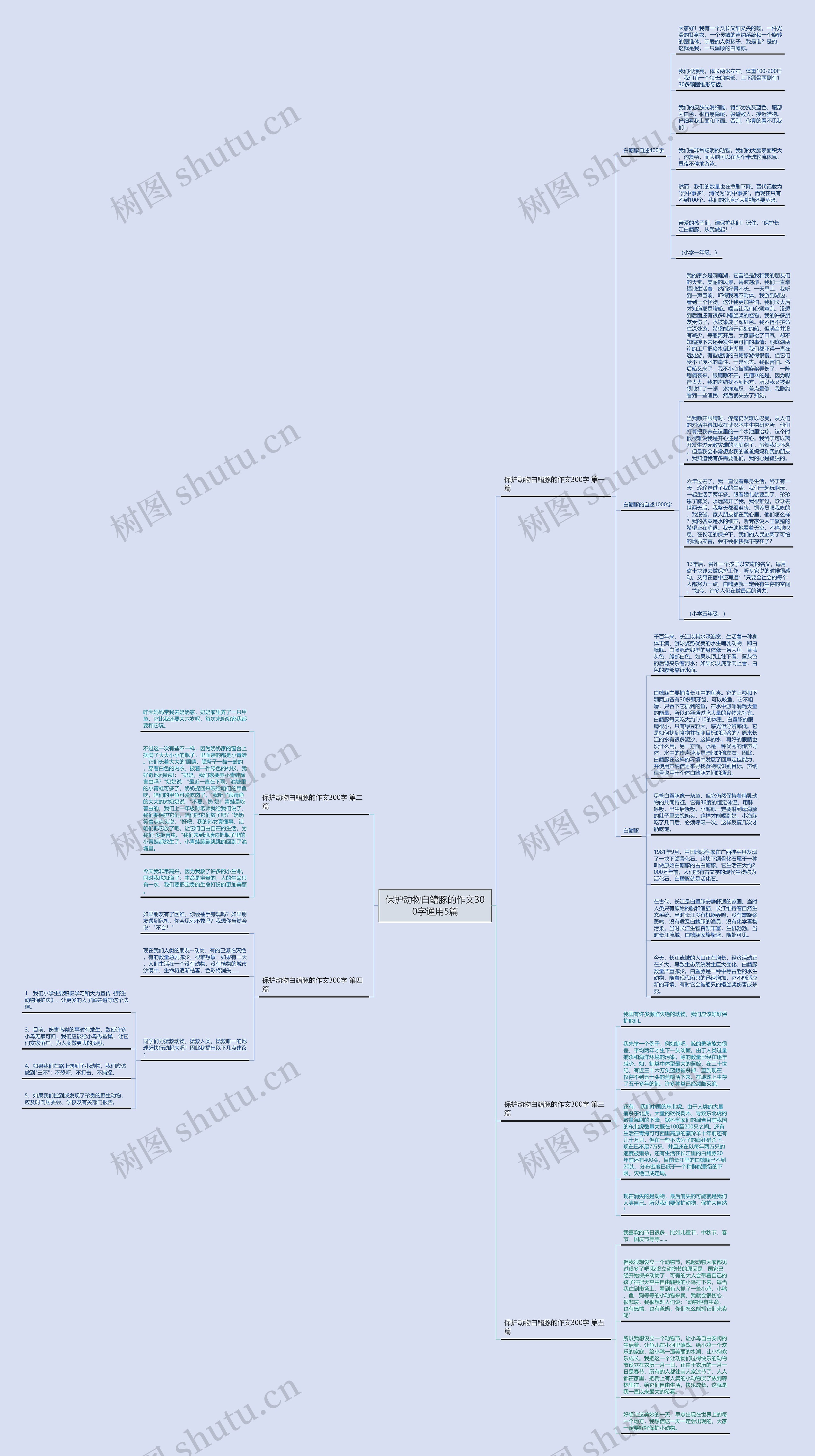 保护动物白鳍豚的作文300字通用5篇思维导图