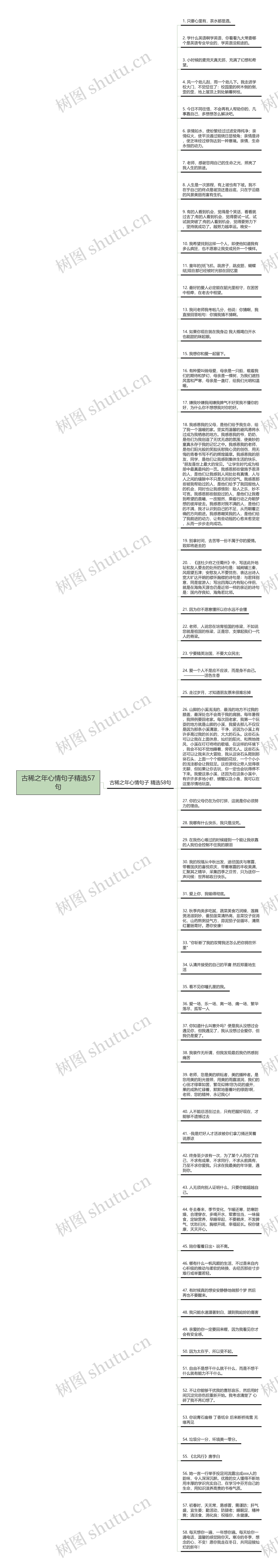 古稀之年心情句子精选57句思维导图