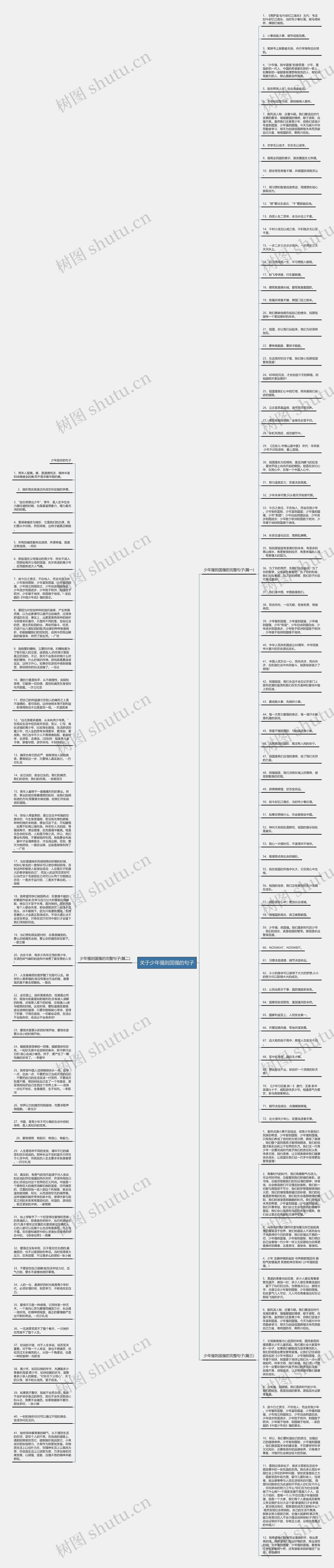 关于少年强则国强的句子思维导图