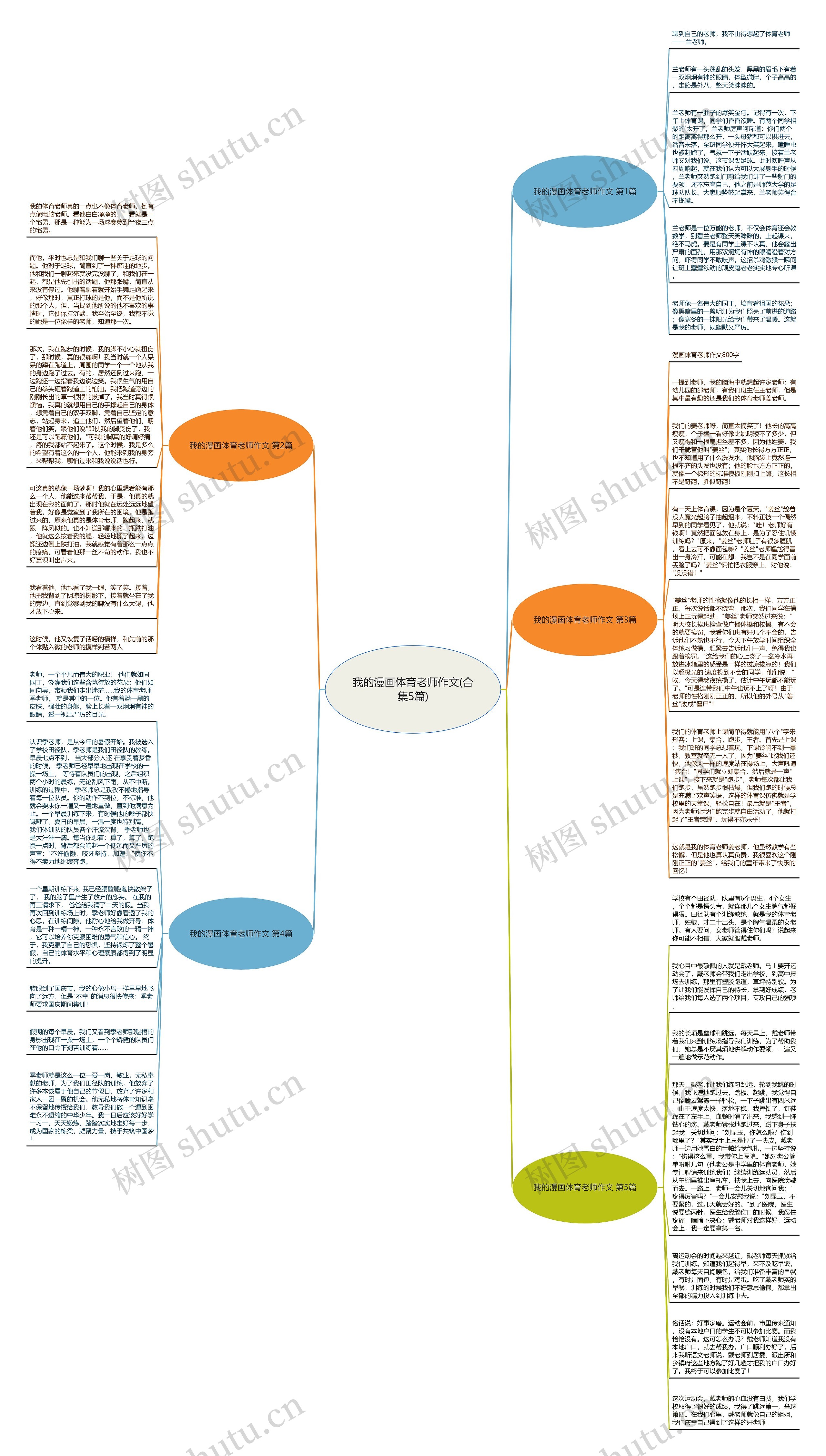 我的漫画体育老师作文(合集5篇)思维导图