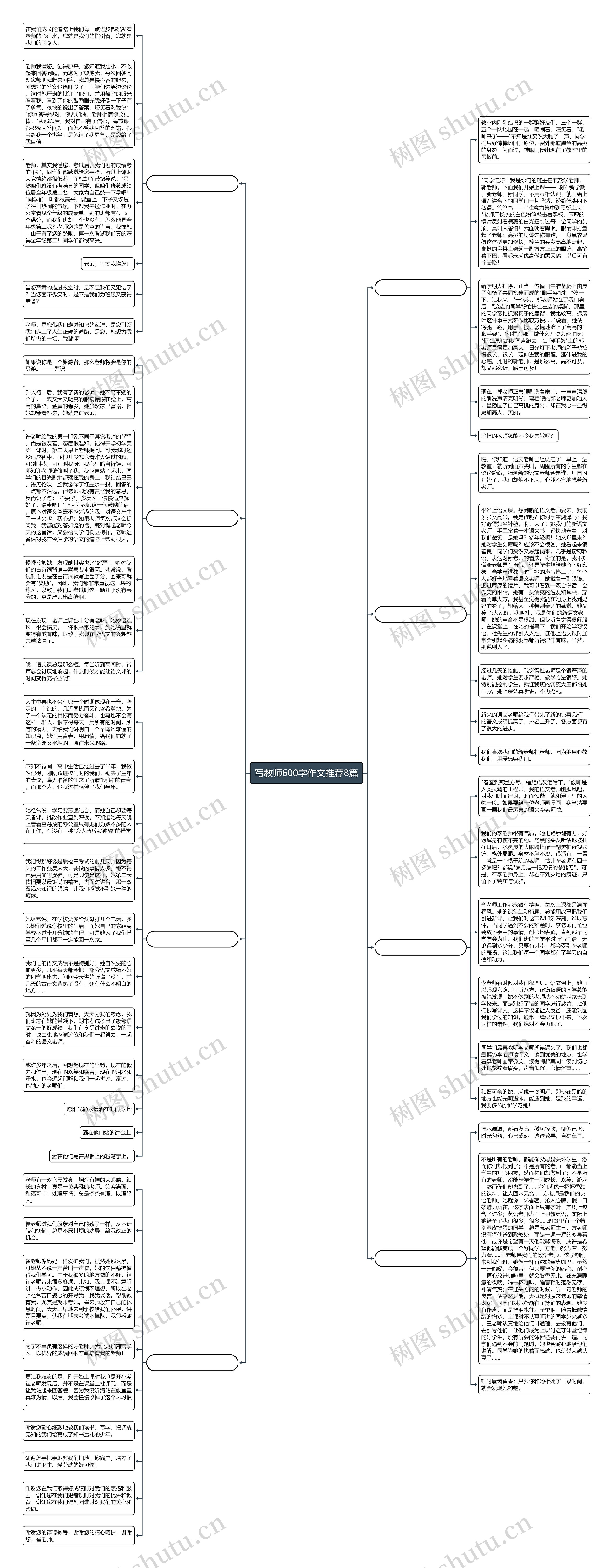 写教师600字作文推荐8篇思维导图