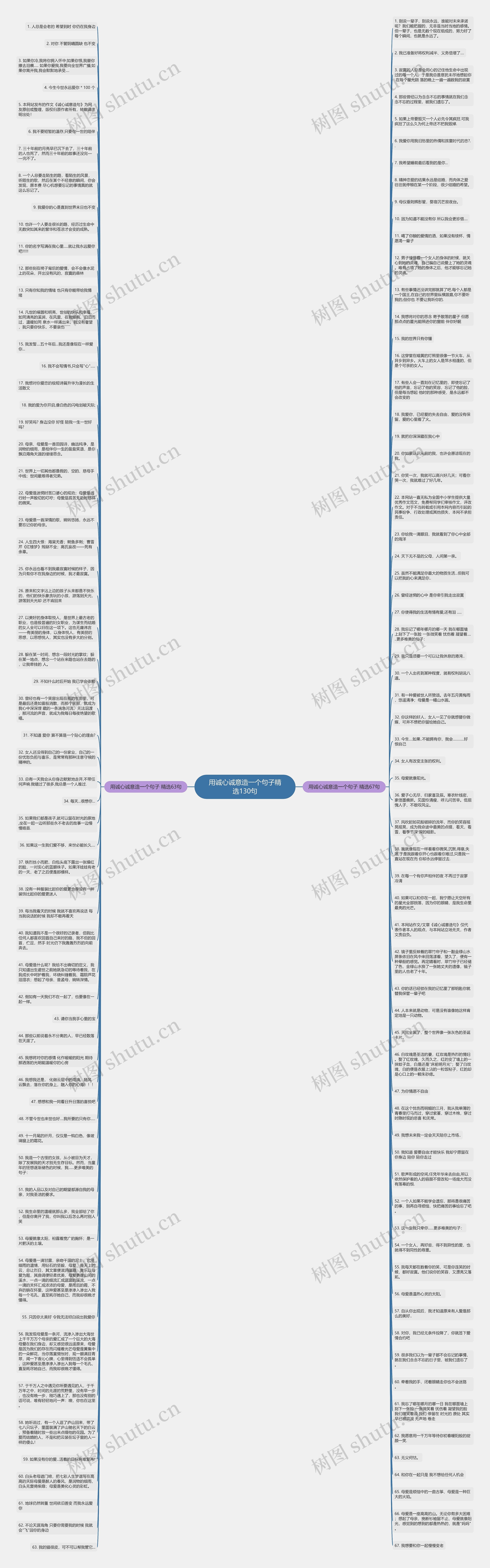 用诚心诚意造一个句子精选130句思维导图