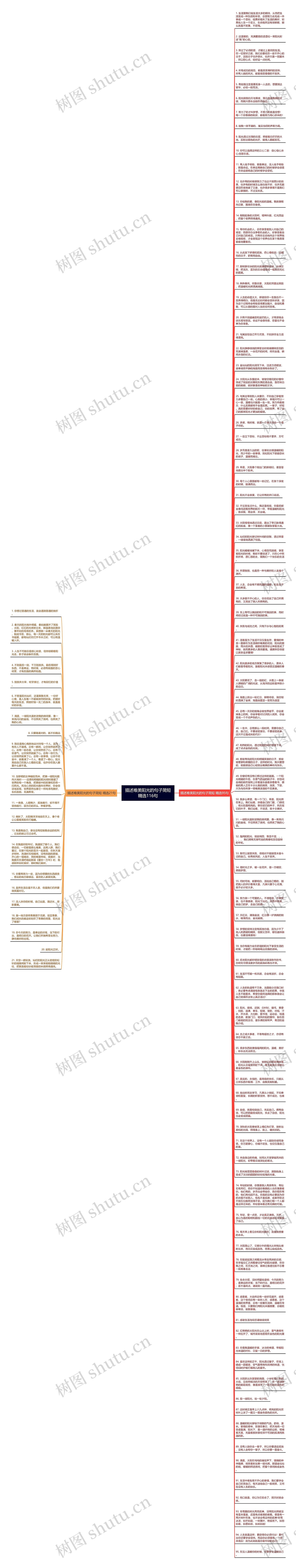 描述唯美阳光的句子简短精选116句思维导图