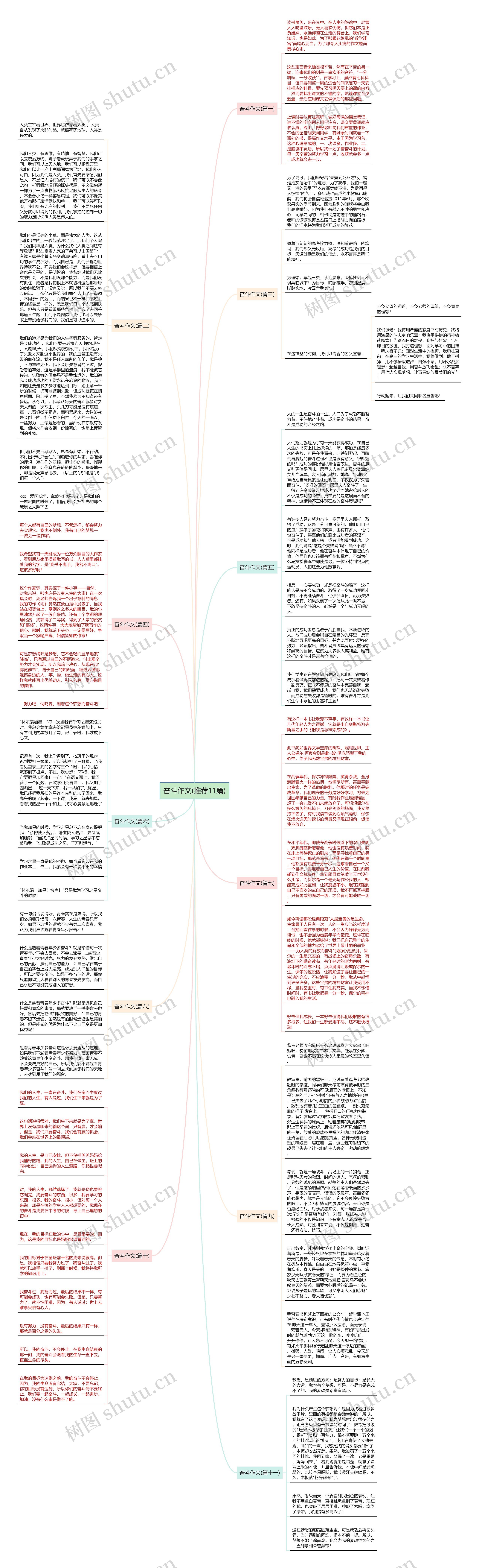 奋斗作文(推荐11篇)思维导图