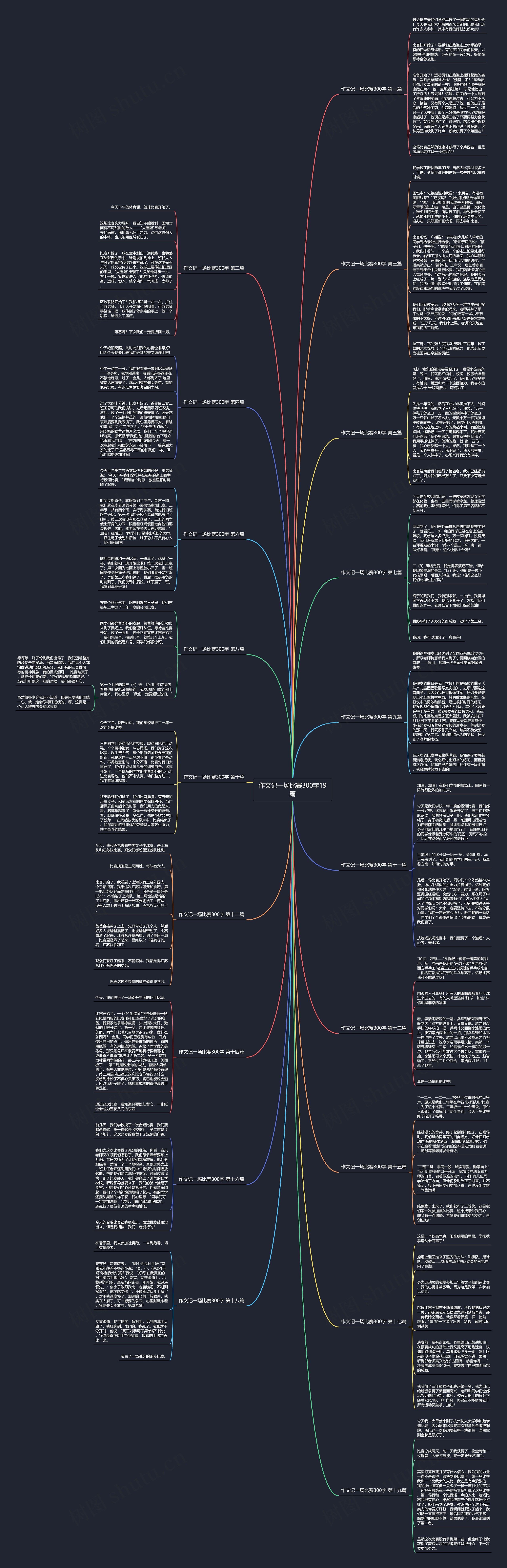 作文记一场比赛300字19篇思维导图