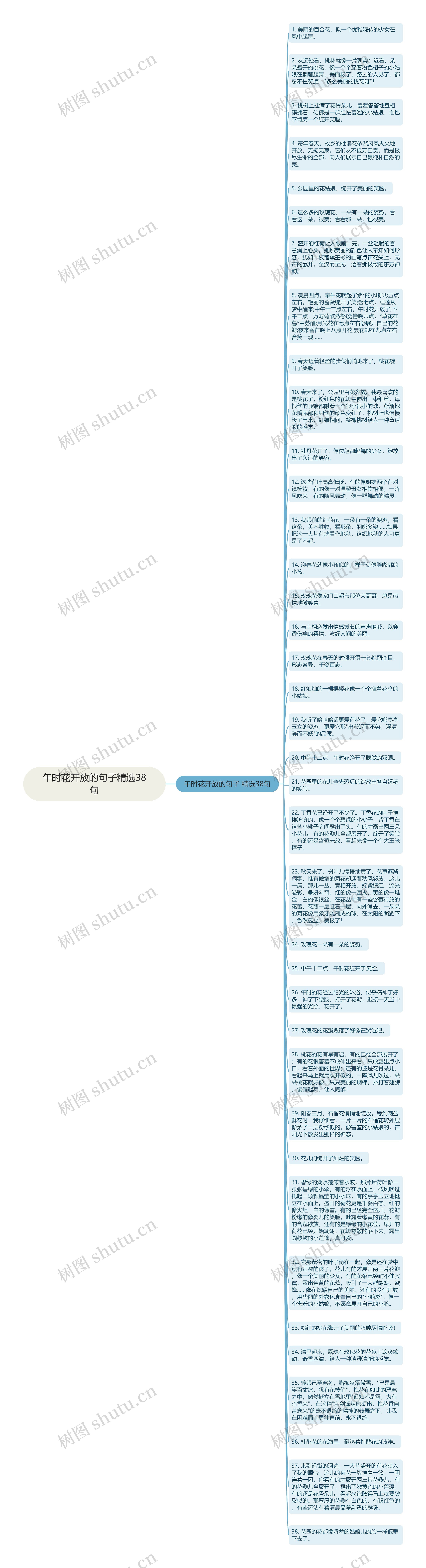 午时花开放的句子精选38句思维导图