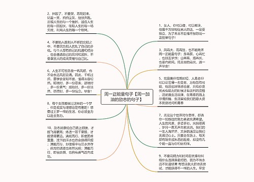 周一正能量句子【周一加油的励志的句子】