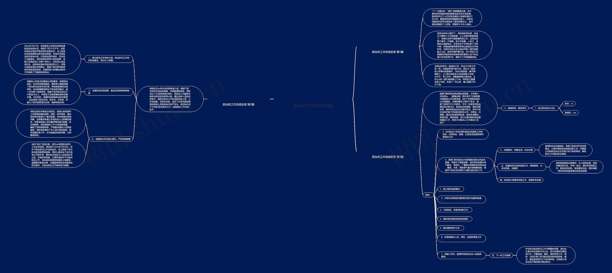 防台风工作总结反思(3篇)思维导图