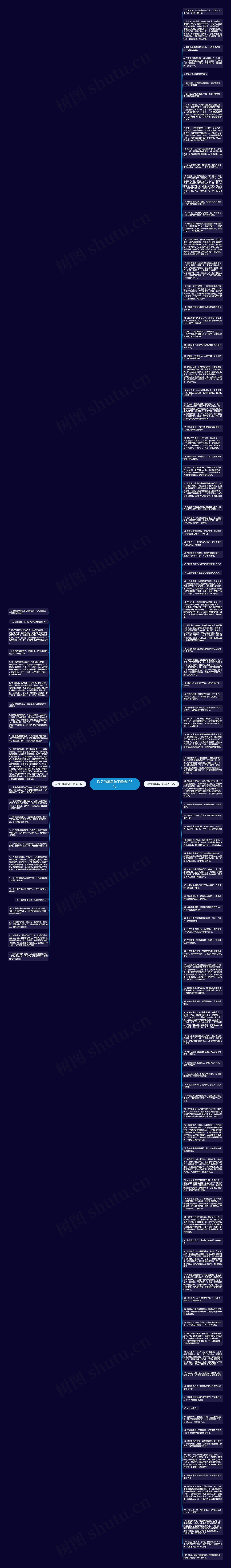 以后的唯美句子精选125句思维导图