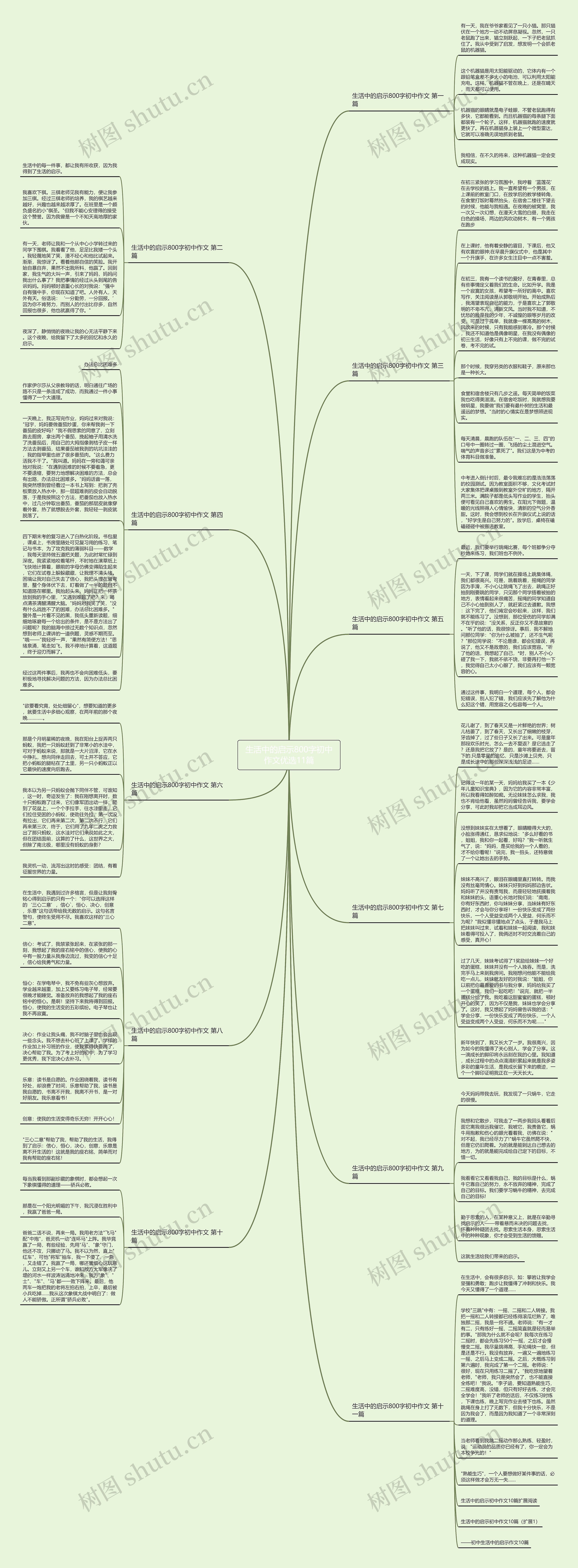 生活中的启示800字初中作文优选11篇思维导图