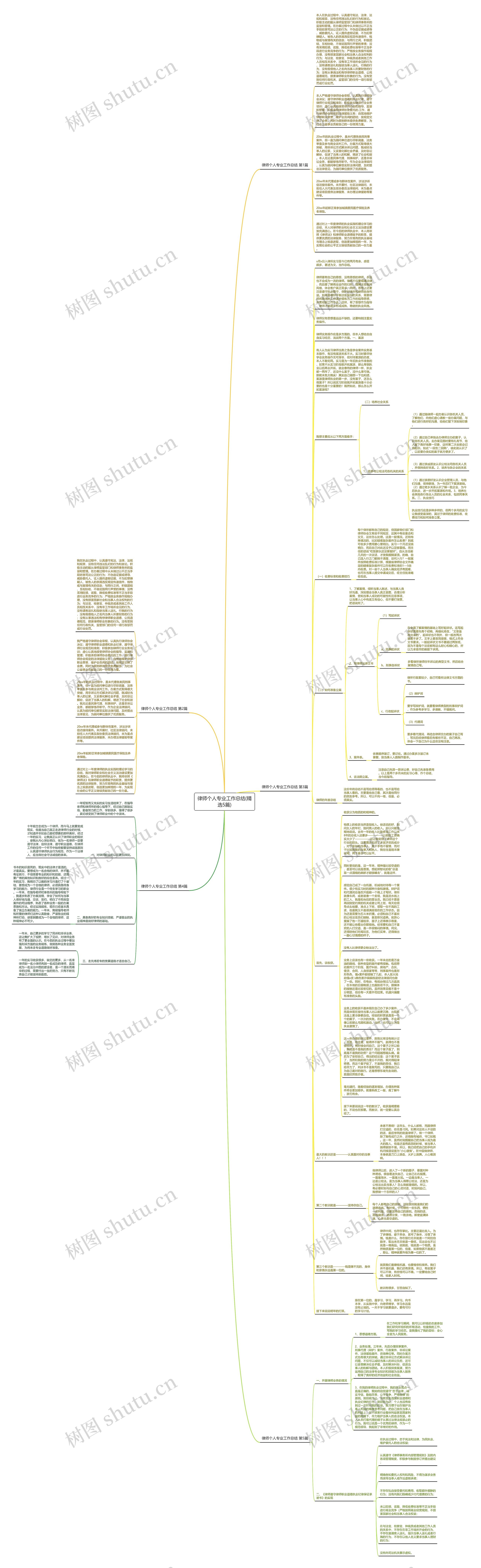 律师个人专业工作总结(精选5篇)思维导图