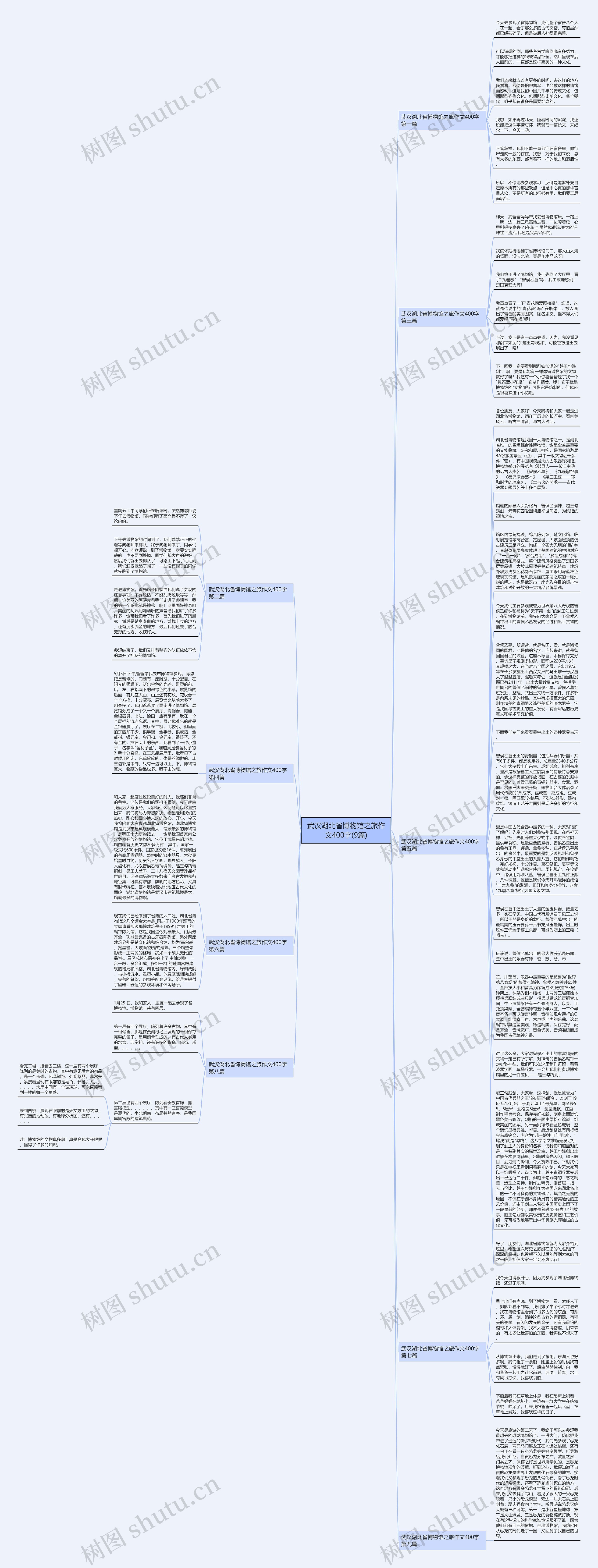 武汉湖北省博物馆之旅作文400字(9篇)思维导图