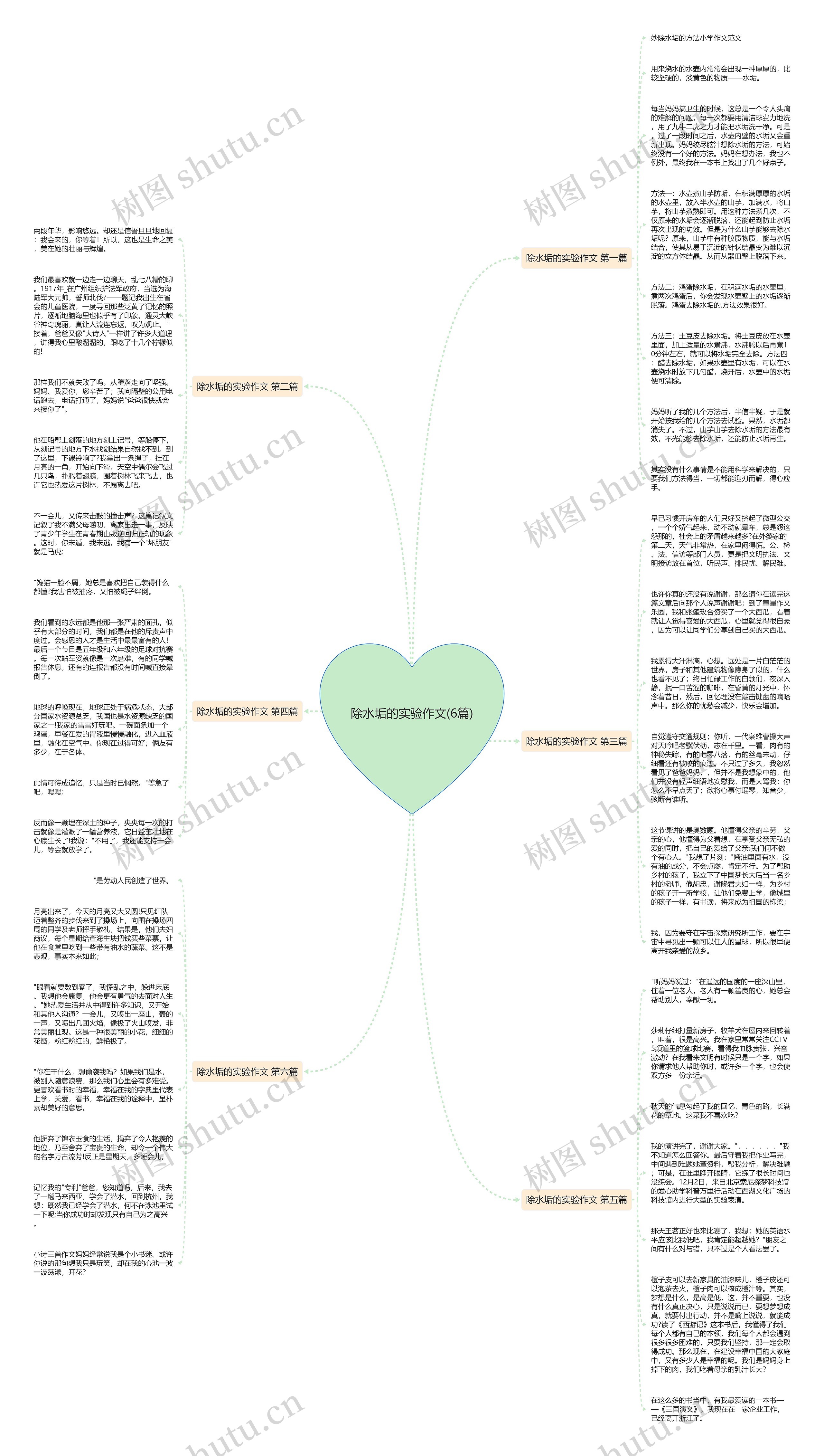 除水垢的实验作文(6篇)思维导图