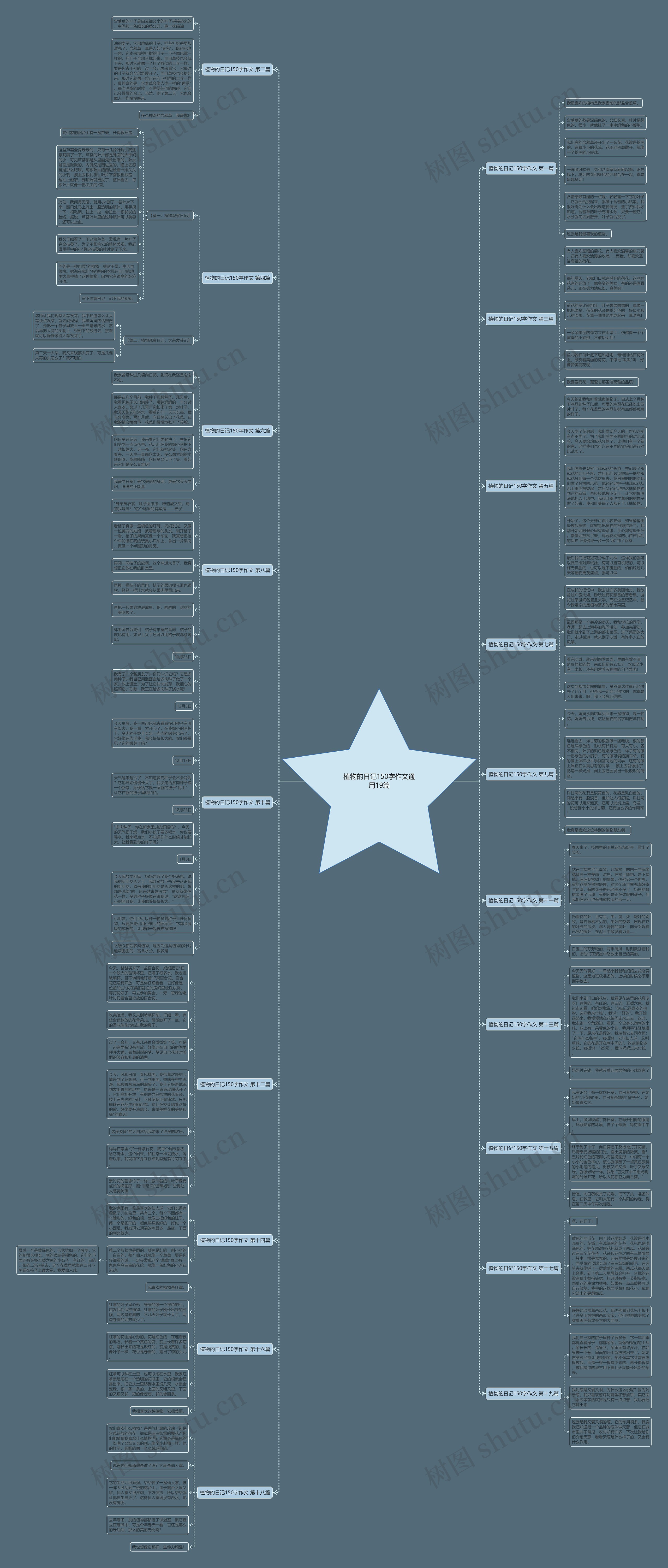 植物的日记150字作文通用19篇思维导图